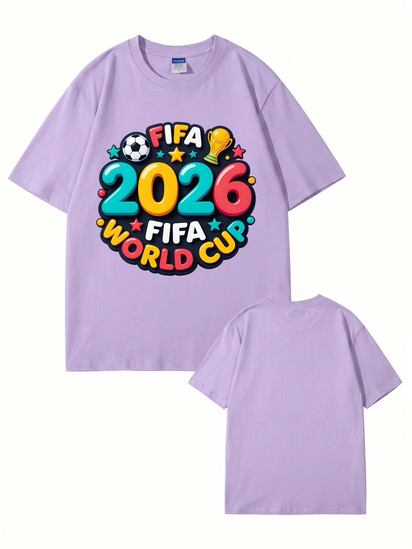 2026 FIFA World Cup Graphic Print T-Shirt - Premium 200GSM Cotton Tee