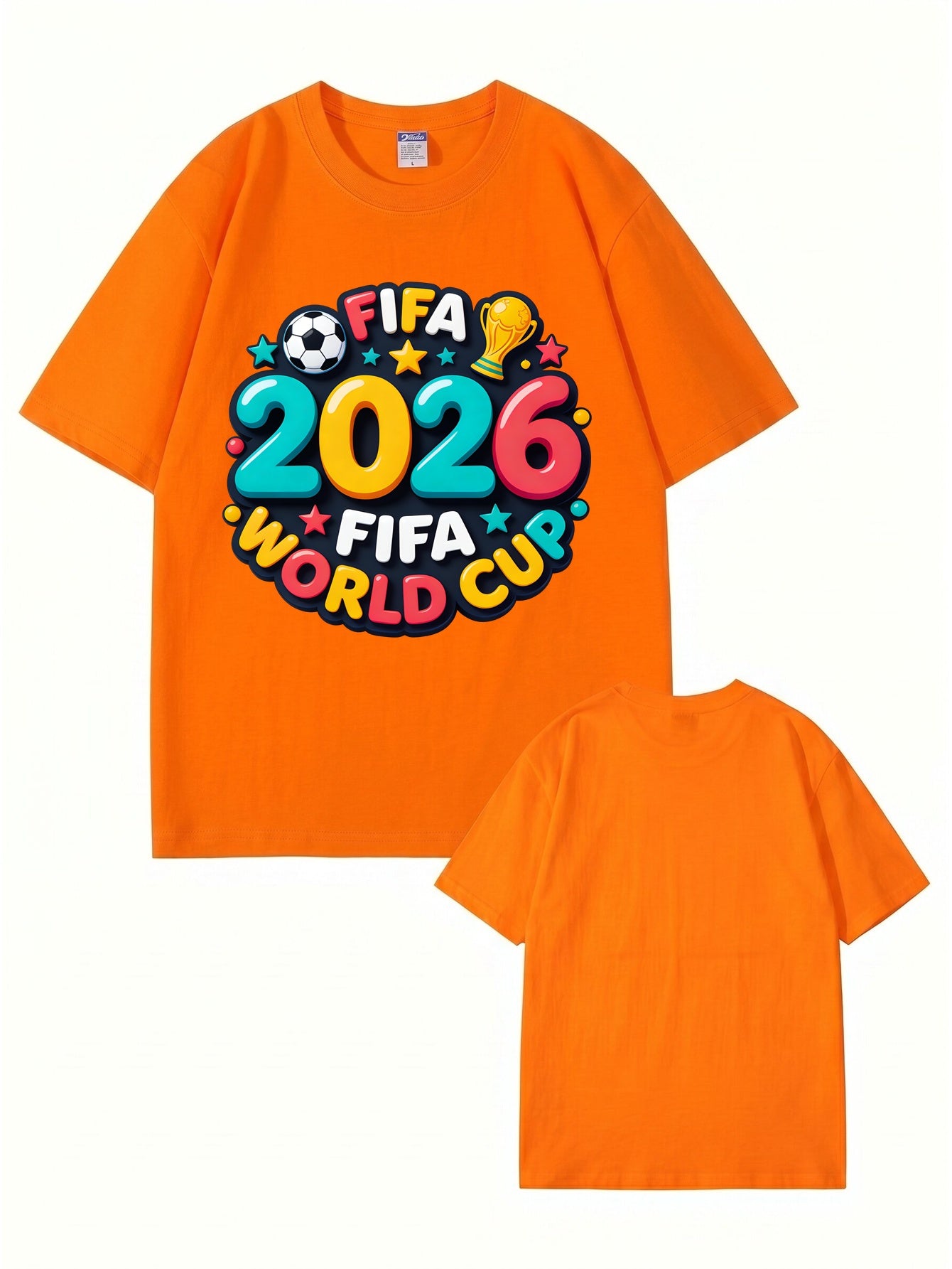 2026 FIFA World Cup Graphic Print T-Shirt - Premium 200GSM Cotton Tee