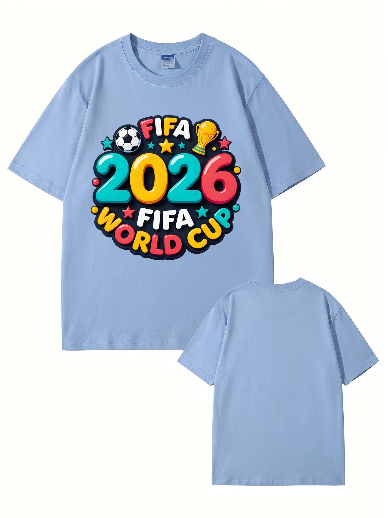 2026 FIFA World Cup Graphic Print T-Shirt - Premium 200GSM Cotton Tee