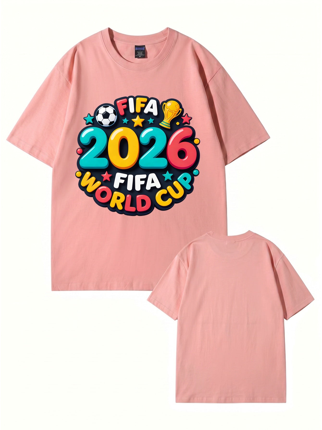 2026 FIFA World Cup Graphic Print T-Shirt - Premium 200GSM Cotton Tee