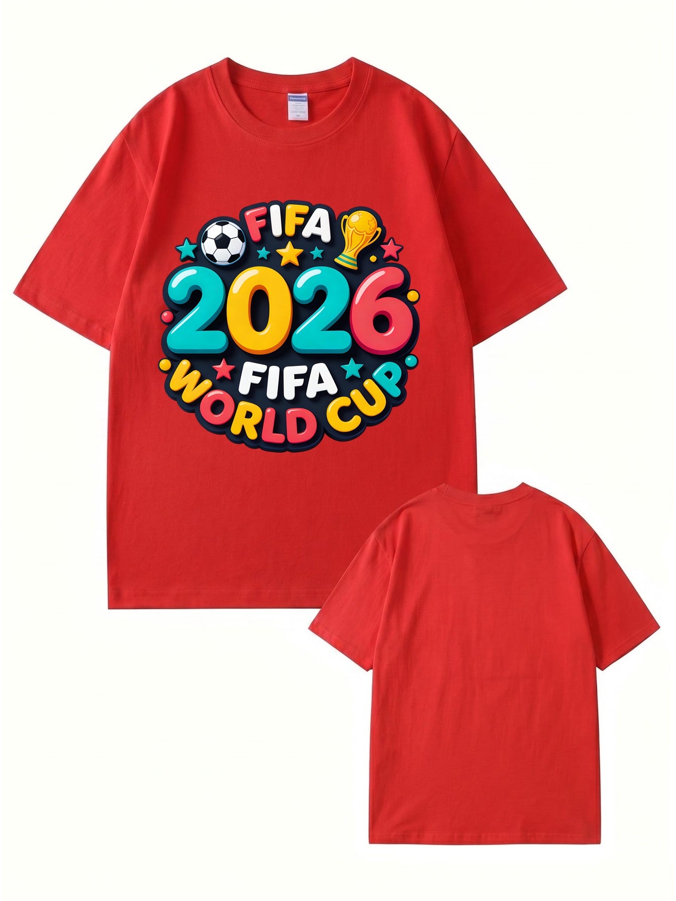 2026 FIFA World Cup Graphic Print T-Shirt - Premium 200GSM Cotton Tee