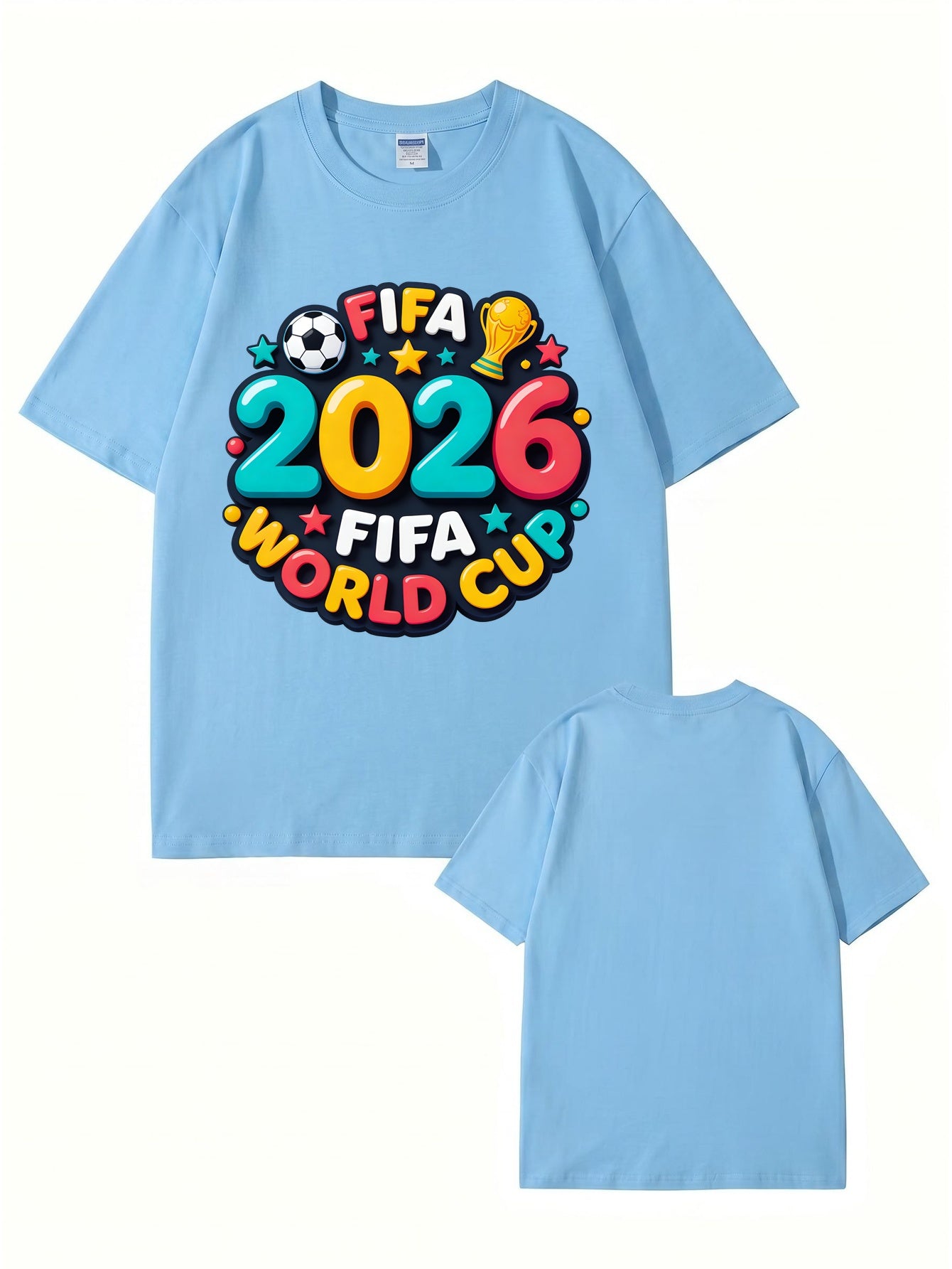 2026 FIFA World Cup Graphic Print T-Shirt - Premium 200GSM Cotton Tee