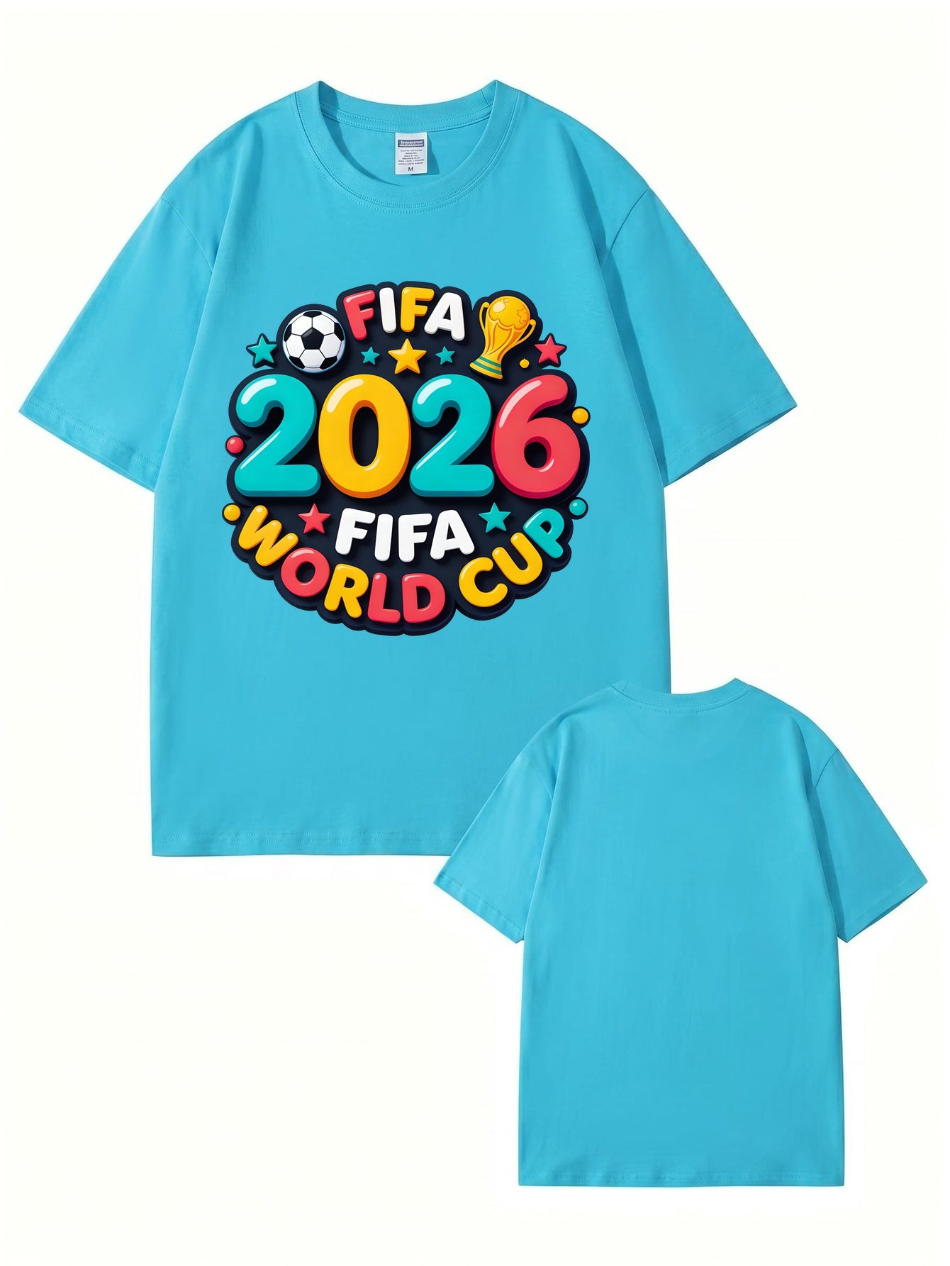 2026 FIFA World Cup Graphic Print T-Shirt - Premium 200GSM Cotton Tee