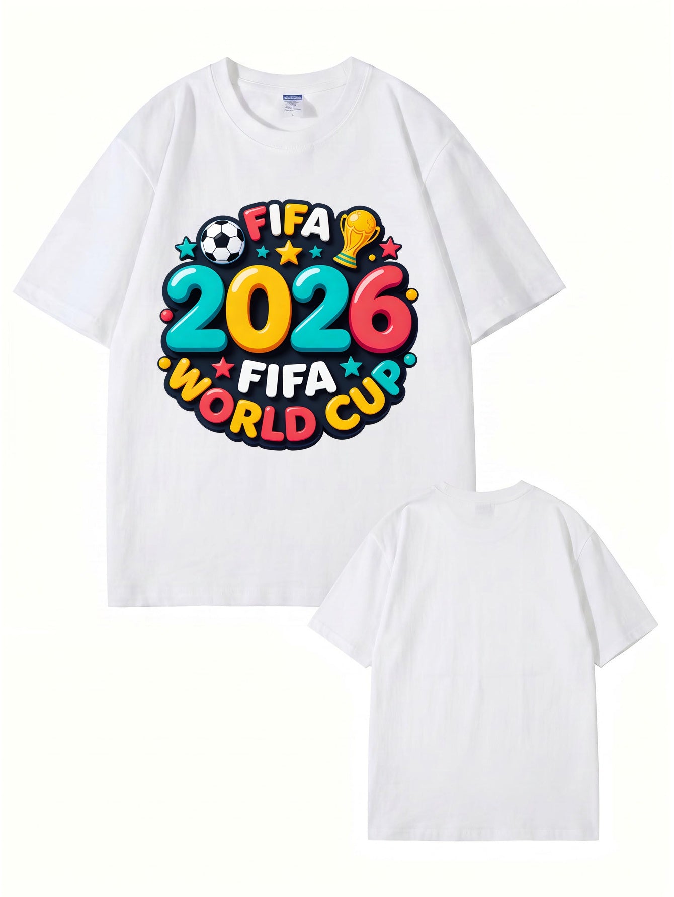 2026 FIFA World Cup Graphic Print T-Shirt - Premium 200GSM Cotton Tee