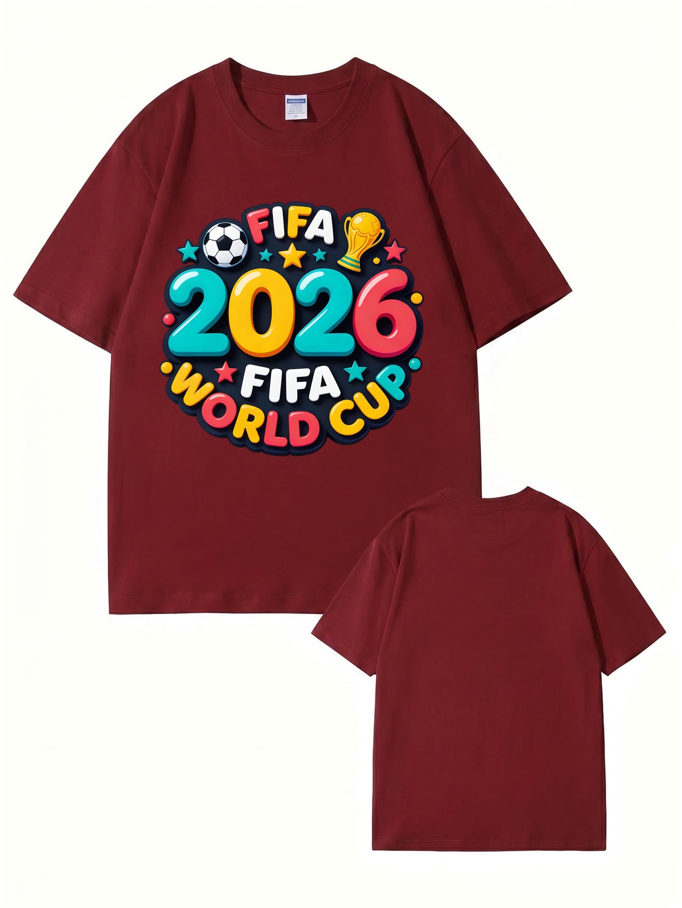 2026 FIFA World Cup Graphic Print T-Shirt - Premium 200GSM Cotton Tee