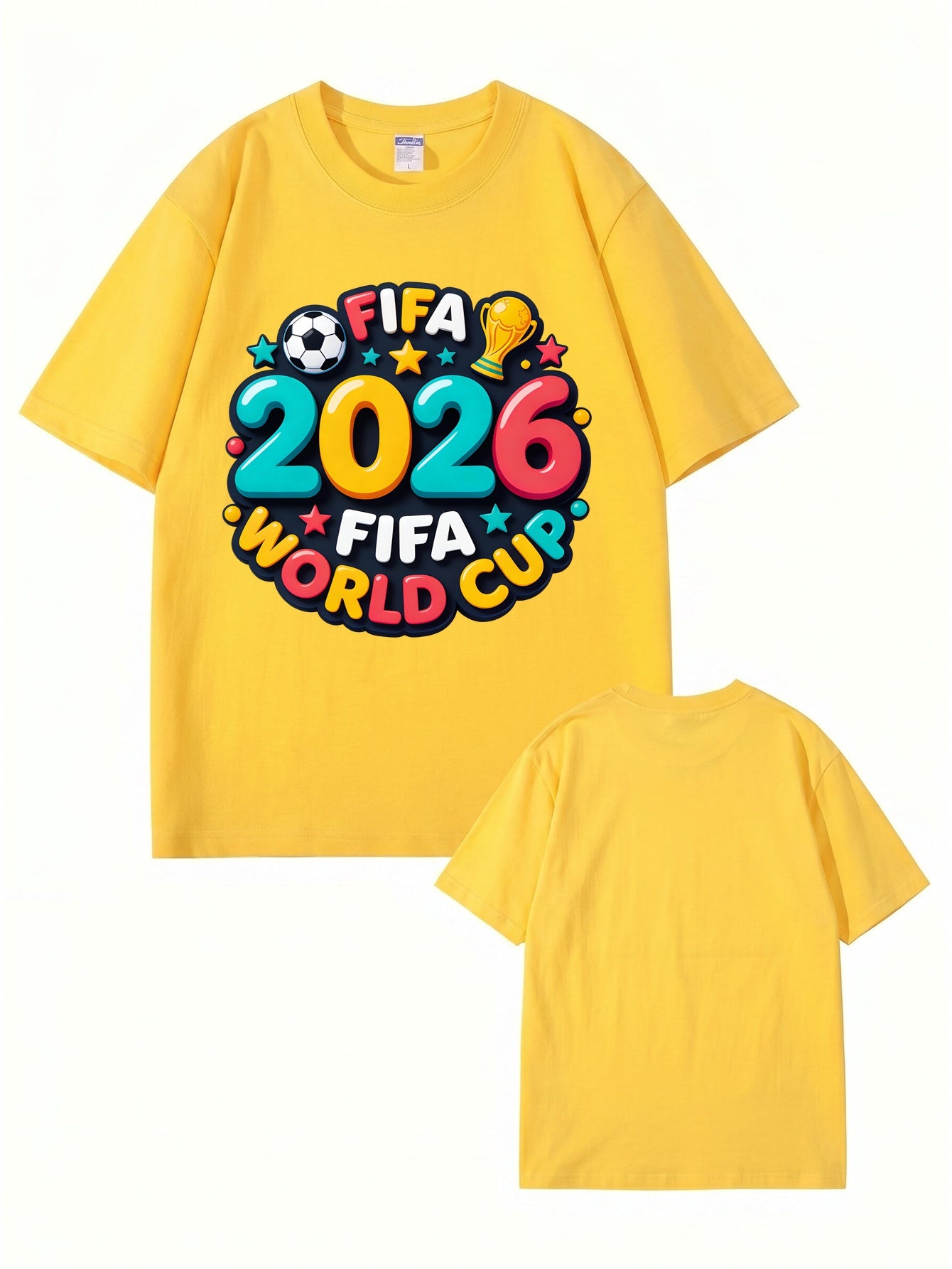 2026 FIFA World Cup Graphic Print T-Shirt - Premium 200GSM Cotton Tee