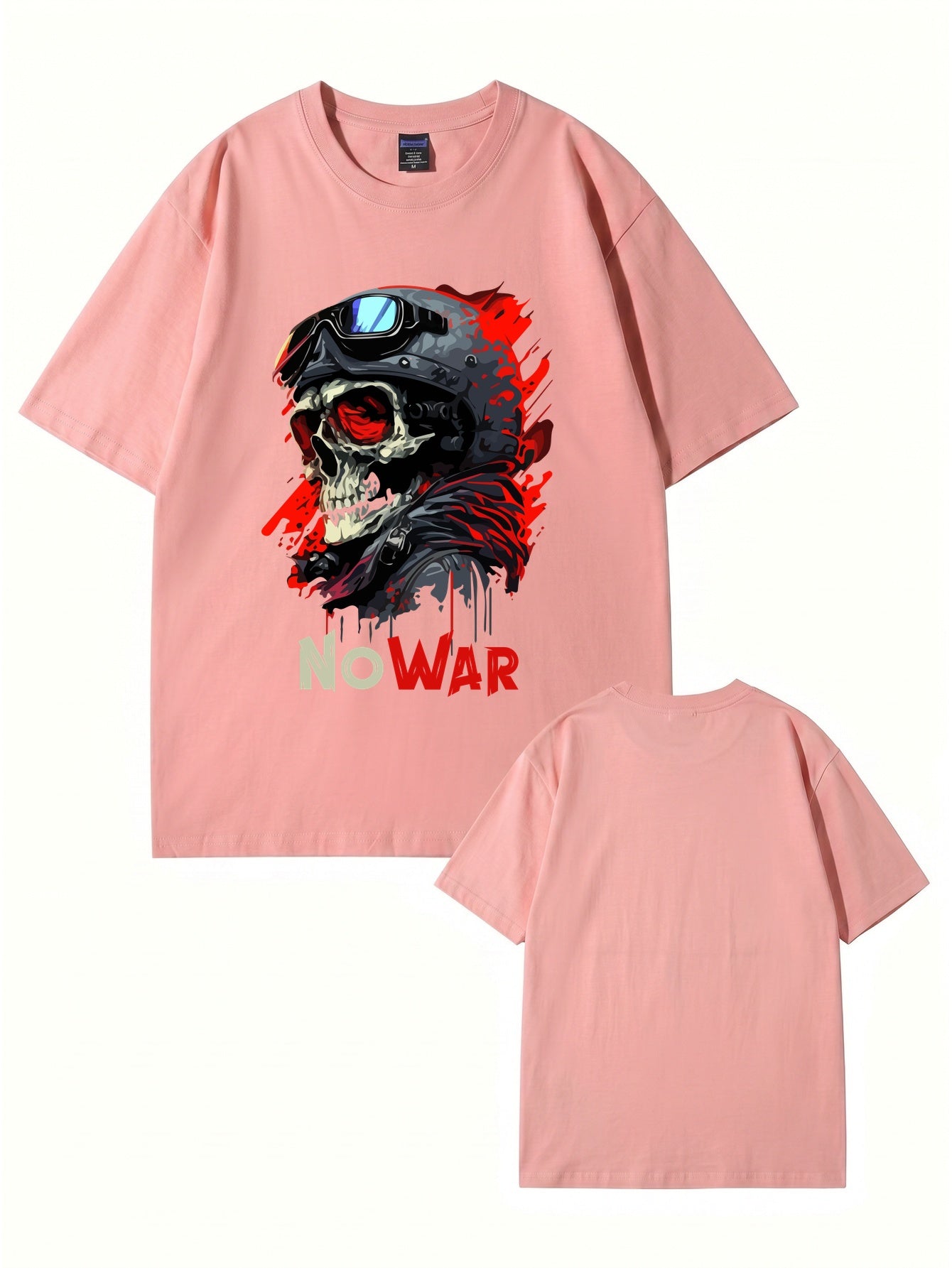 No War Skull Graphic T-Shirt - Premium Heavyweight Cotton Tee