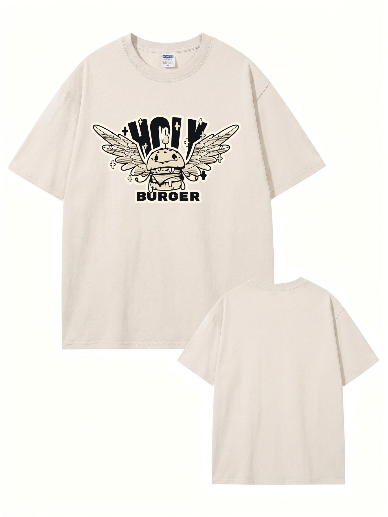 Vintage Washed Holy Burger Graphic T-Shirt | Heavyweight Cotton Tee