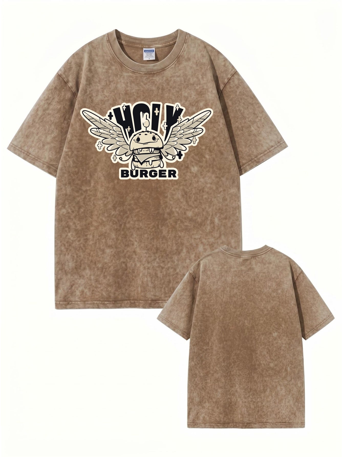 Vintage Washed Holy Burger Graphic T-Shirt | Heavyweight Cotton Tee