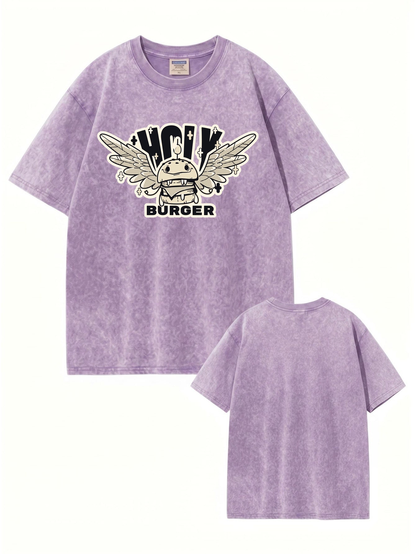 Vintage Washed Holy Burger Graphic T-Shirt | Heavyweight Cotton Tee