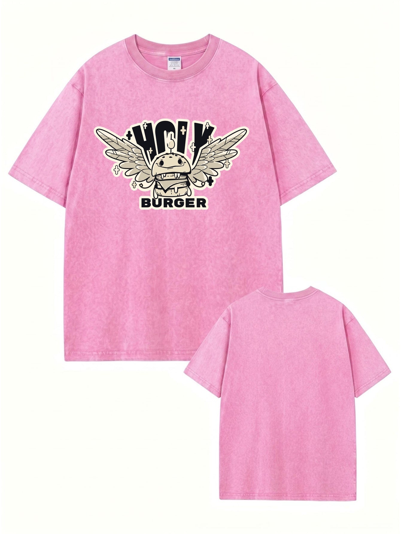 Vintage Washed Holy Burger Graphic T-Shirt | Heavyweight Cotton Tee