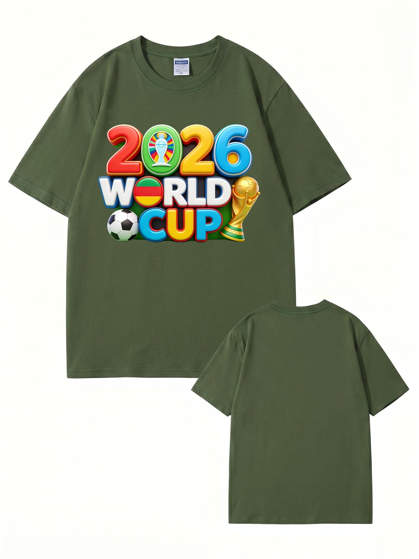 2026 World Cup Soccer Graphic Print T-Shirt - Premium Cotton Tee
