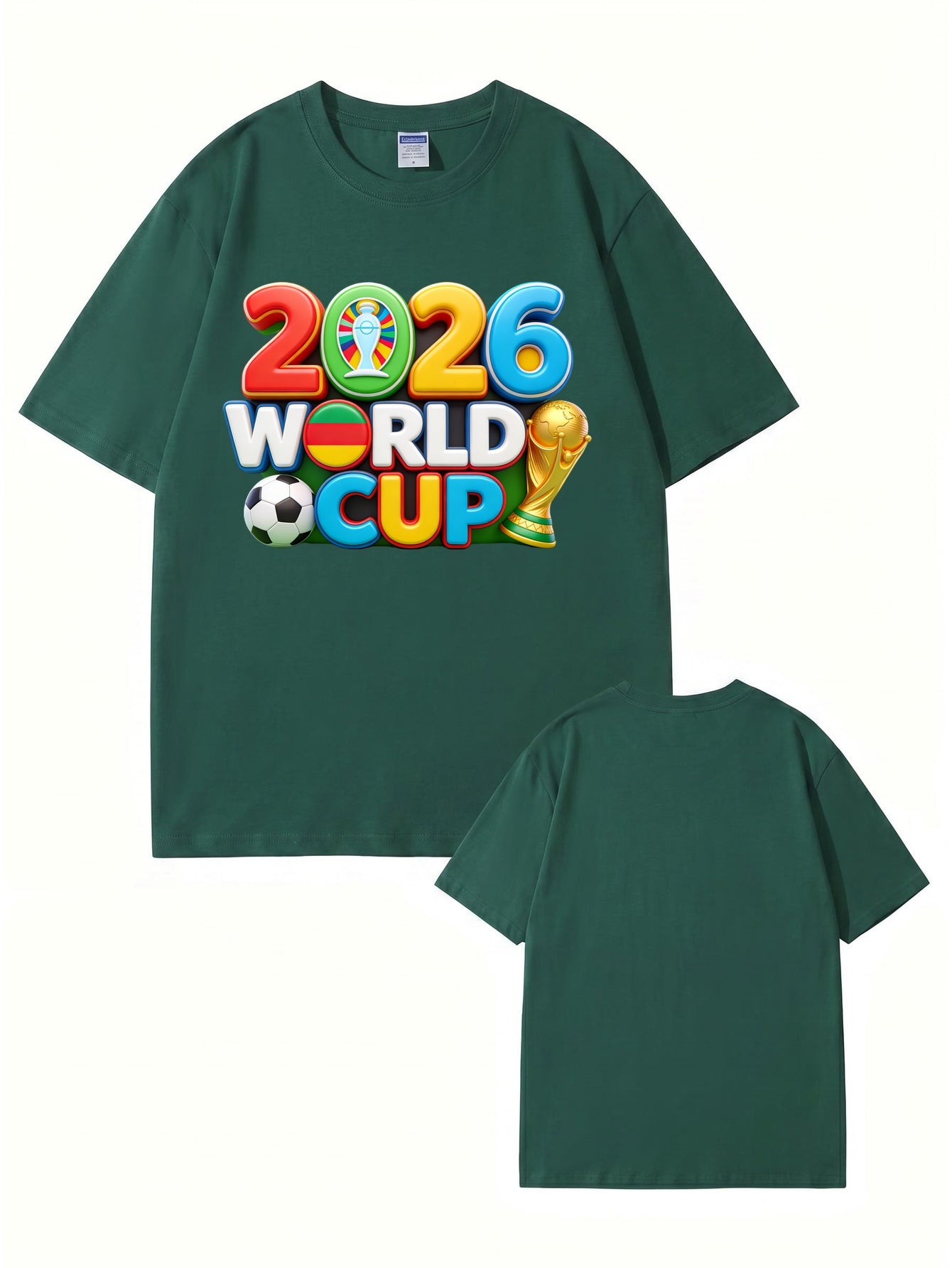 2026 World Cup Soccer Graphic Print T-Shirt - Premium Cotton Tee