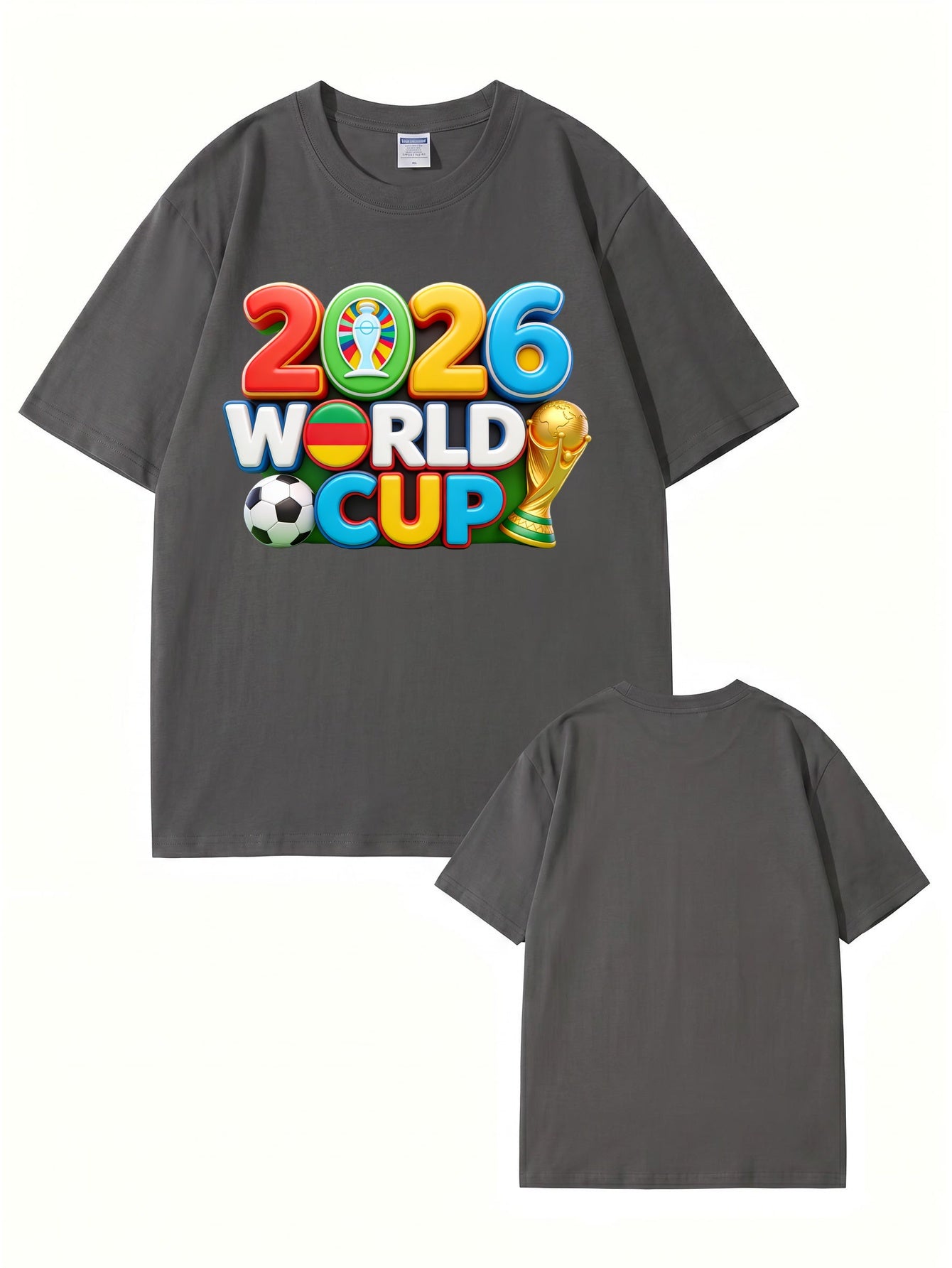 2026 World Cup Soccer Graphic Print T-Shirt - Premium Cotton Tee