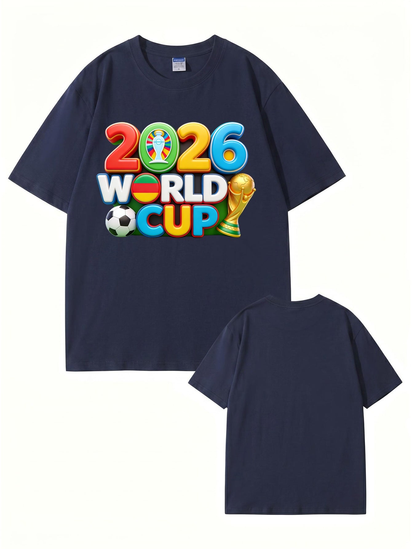 2026 World Cup Soccer Graphic Print T-Shirt - Premium Cotton Tee
