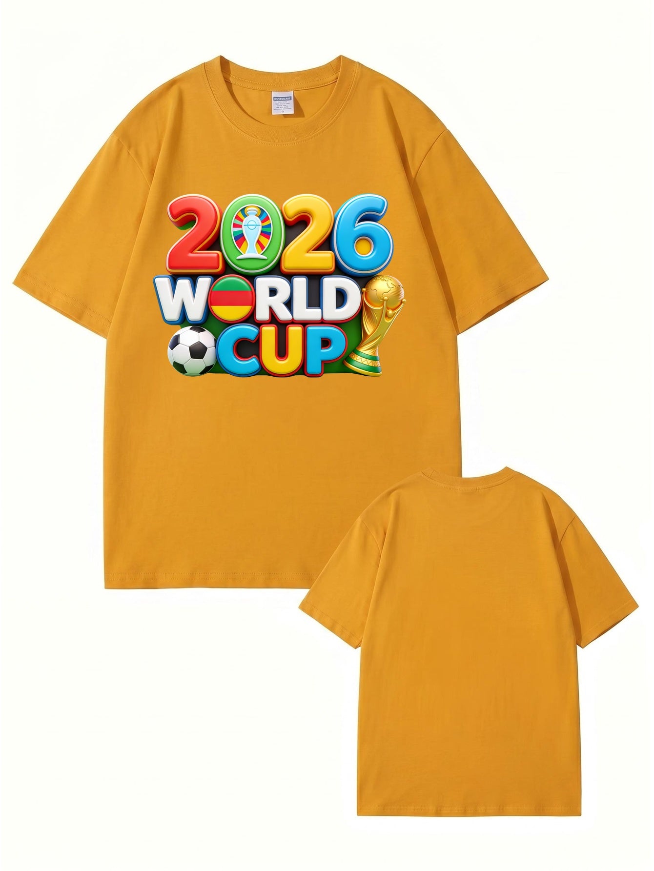 2026 World Cup Soccer Graphic Print T-Shirt - Premium Cotton Tee