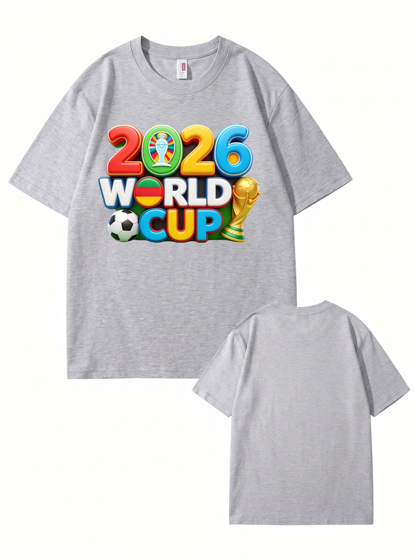 2026 World Cup Soccer Graphic Print T-Shirt - Premium Cotton Tee