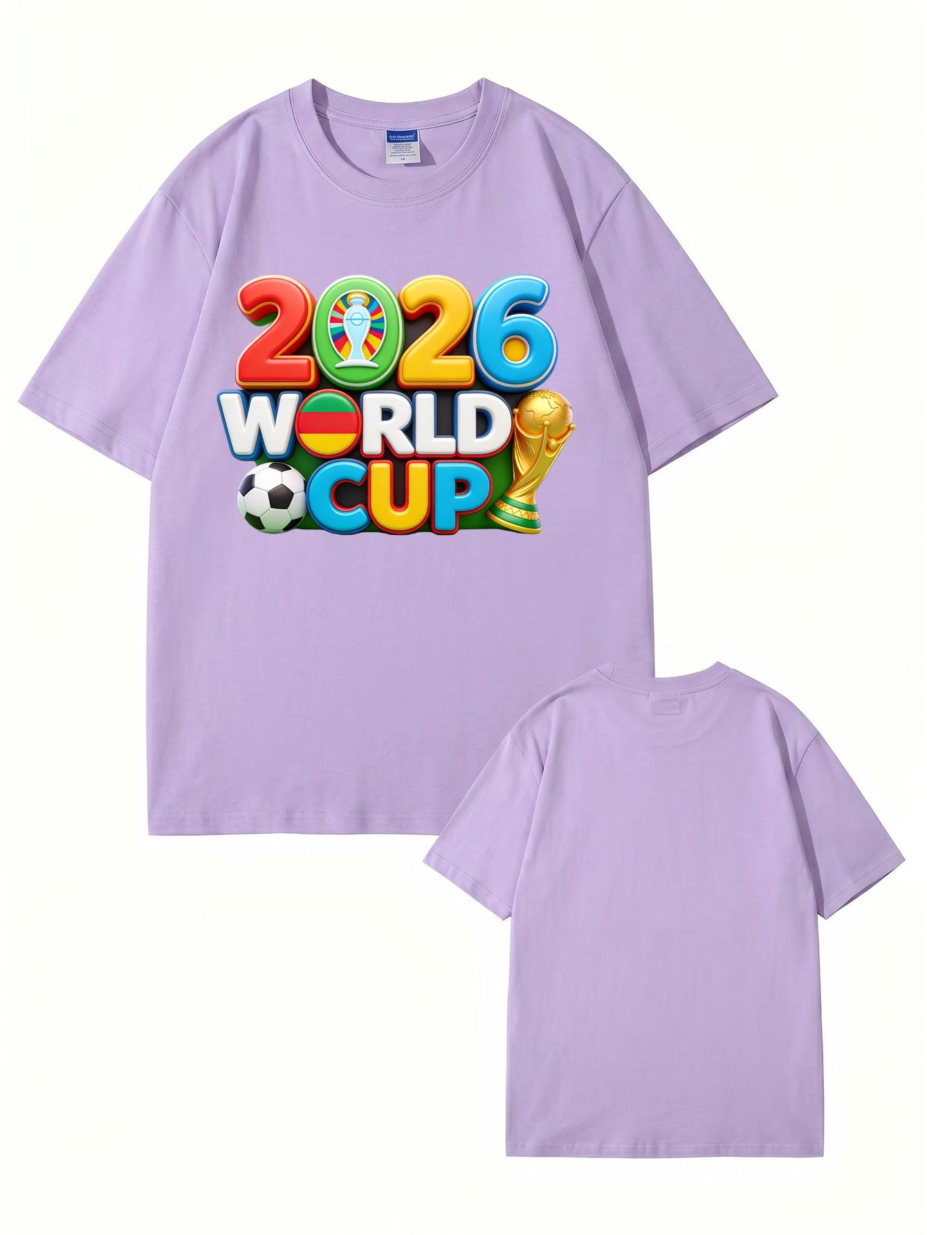 2026 World Cup Soccer Graphic Print T-Shirt - Premium Cotton Tee