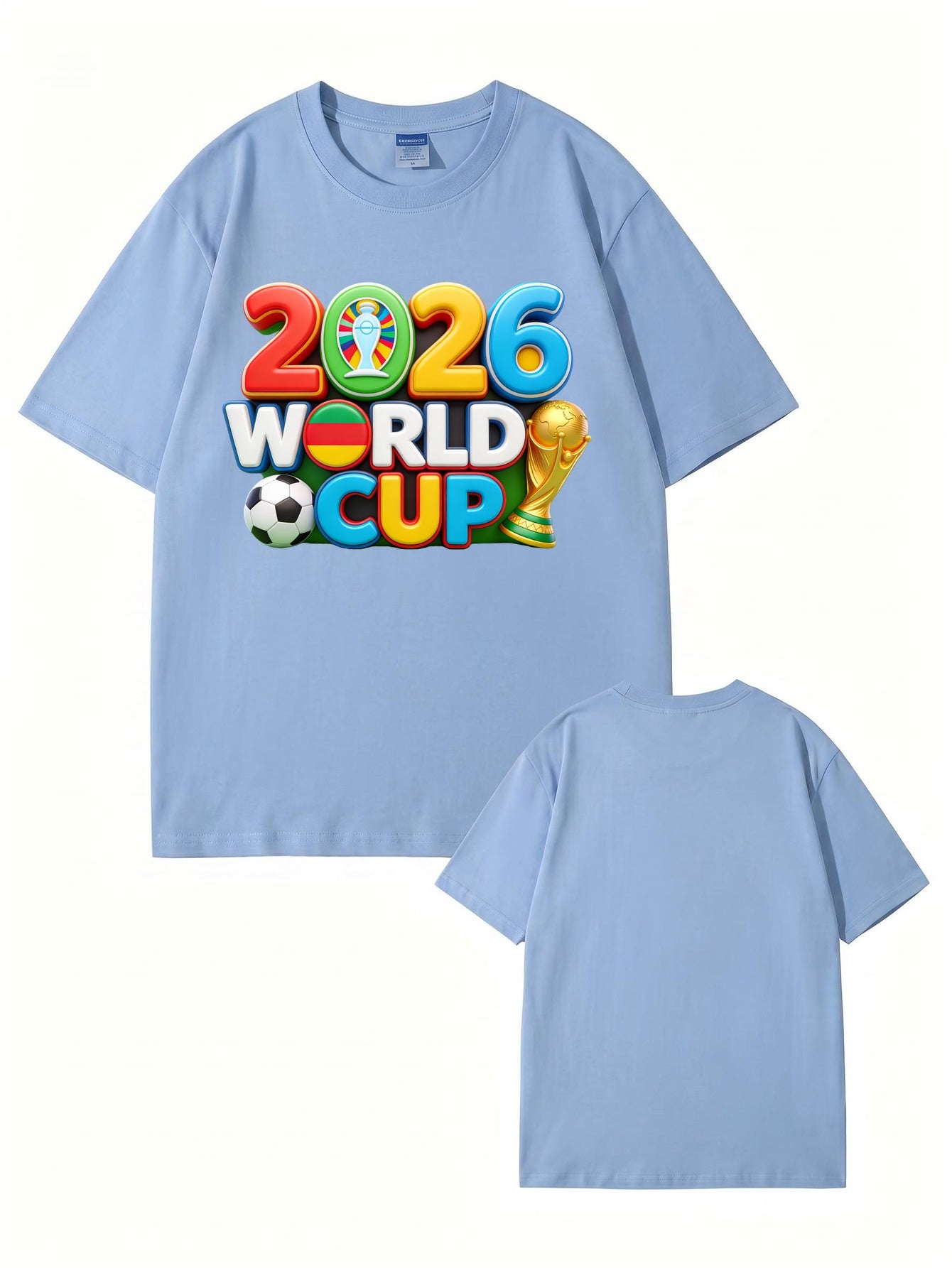 2026 World Cup Soccer Graphic Print T-Shirt - Premium Cotton Tee