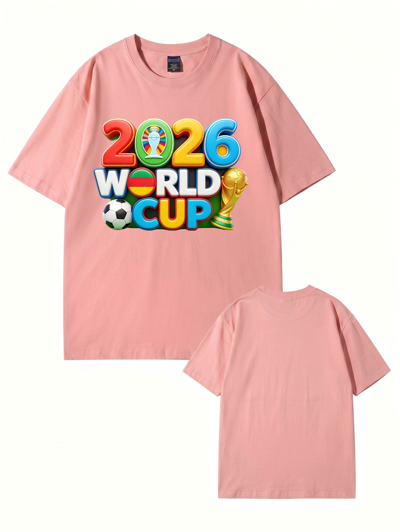 2026 World Cup Soccer Graphic Print T-Shirt - Premium Cotton Tee
