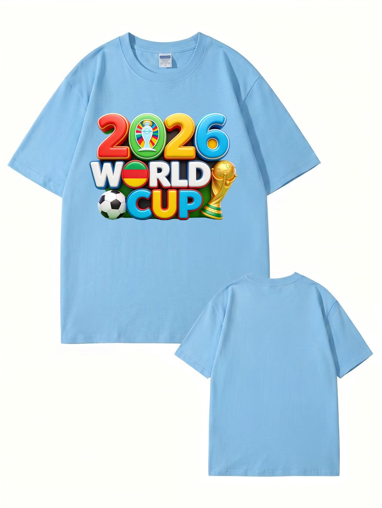 2026 World Cup Soccer Graphic Print T-Shirt - Premium Cotton Tee