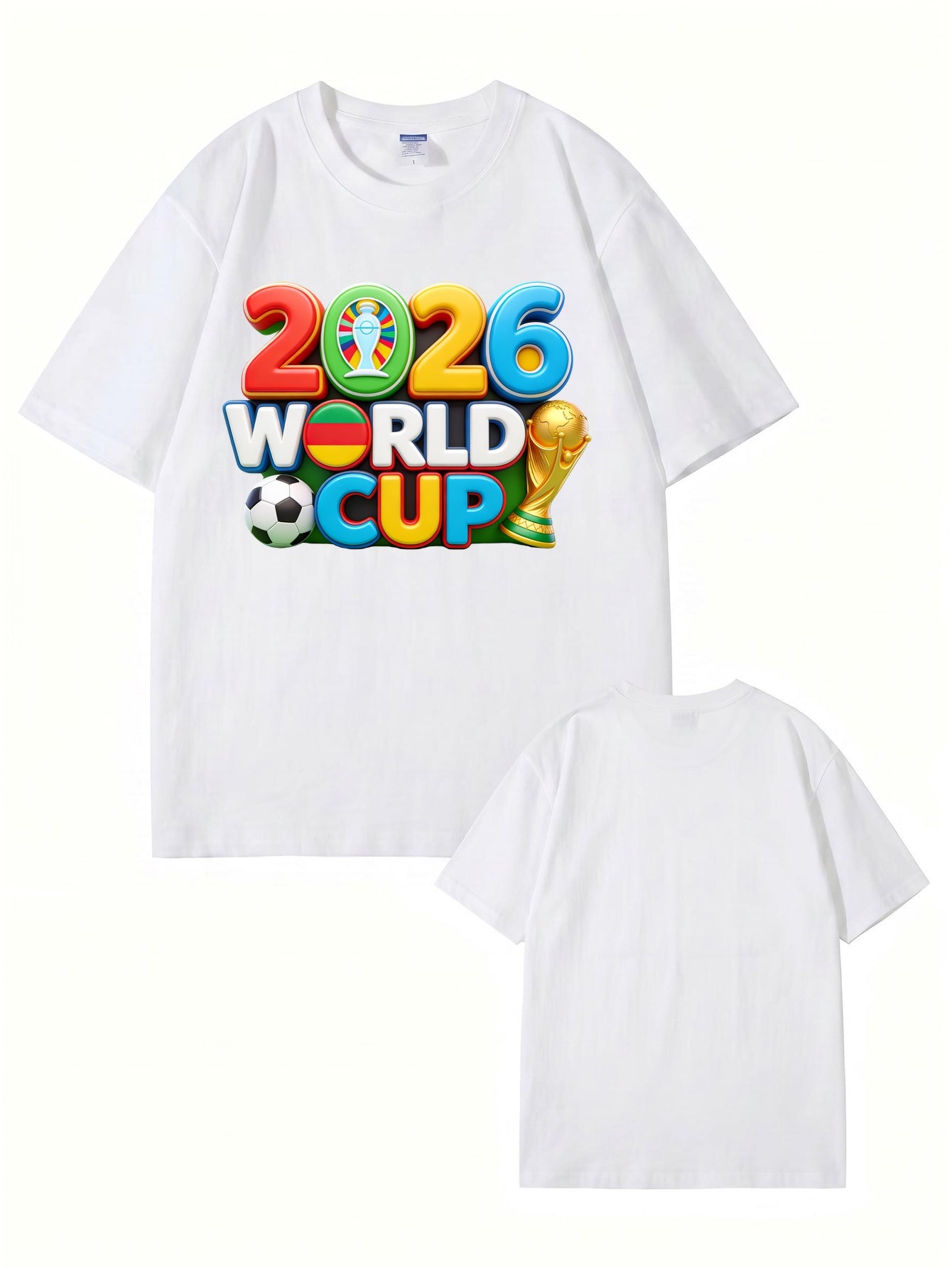 2026 World Cup Soccer Graphic Print T-Shirt - Premium Cotton Tee