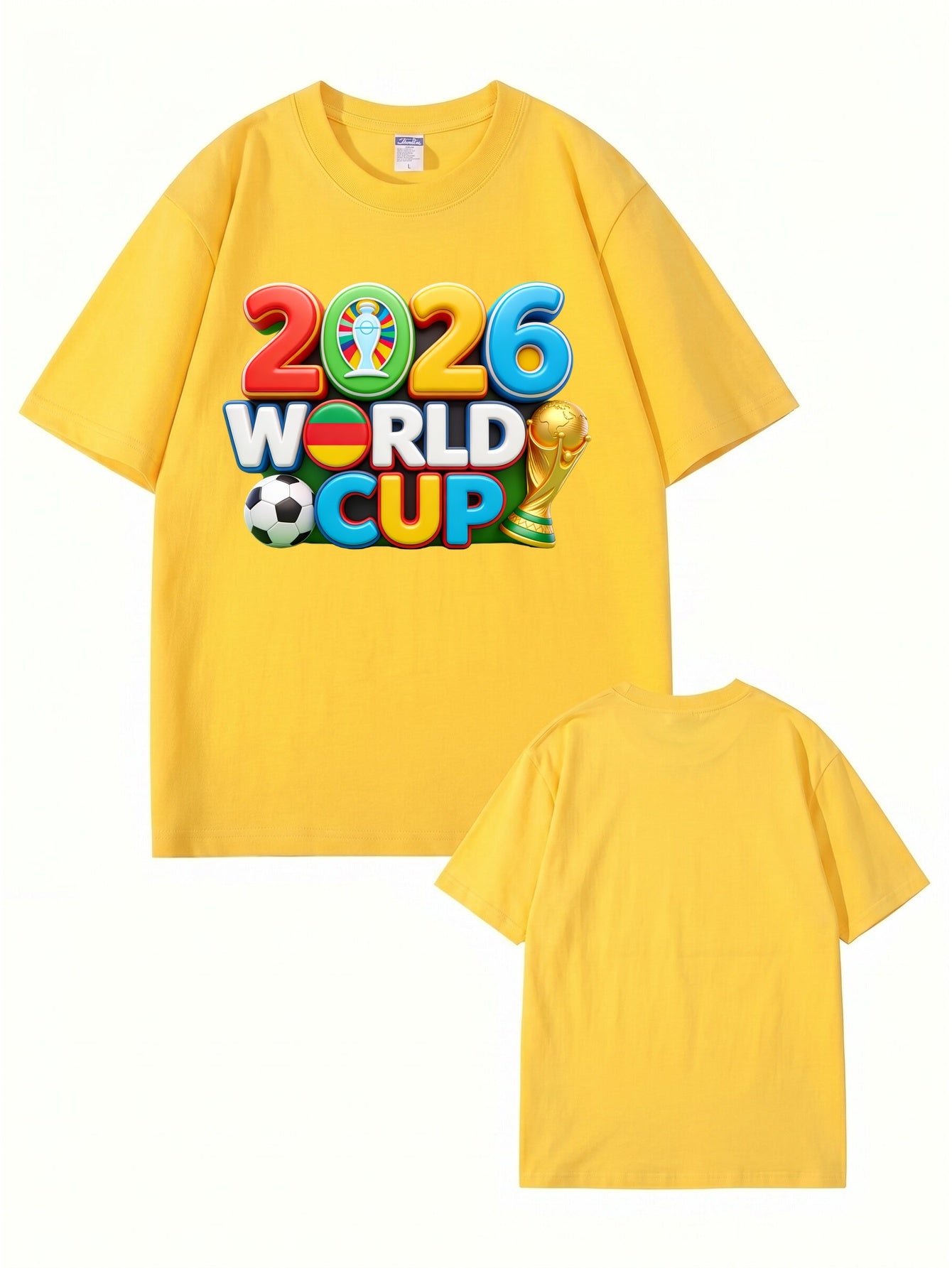 2026 World Cup Soccer Graphic Print T-Shirt - Premium Cotton Tee