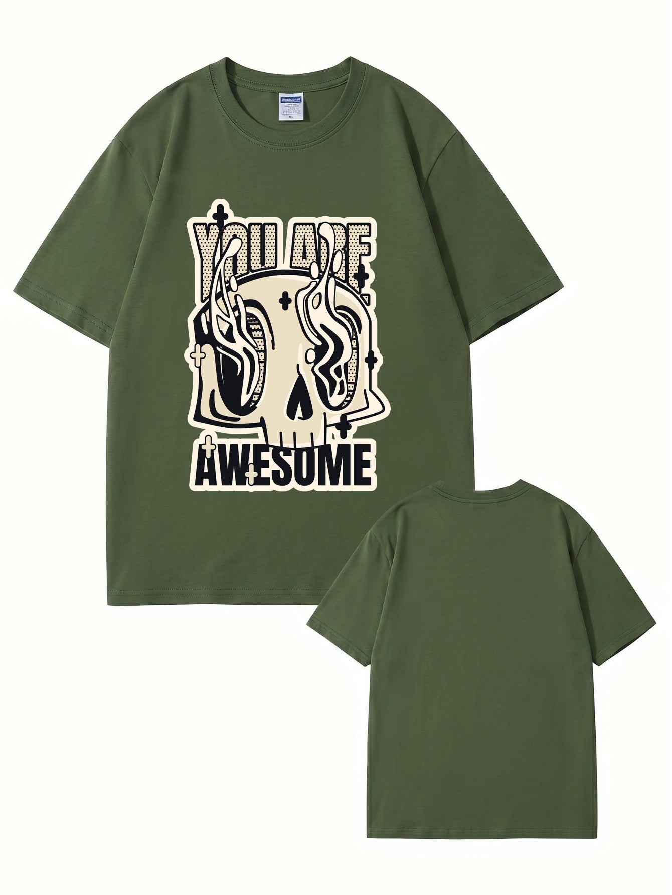 You Are Awesome Graphic Skull T-Shirt - 22 Colors & 8 Sizes