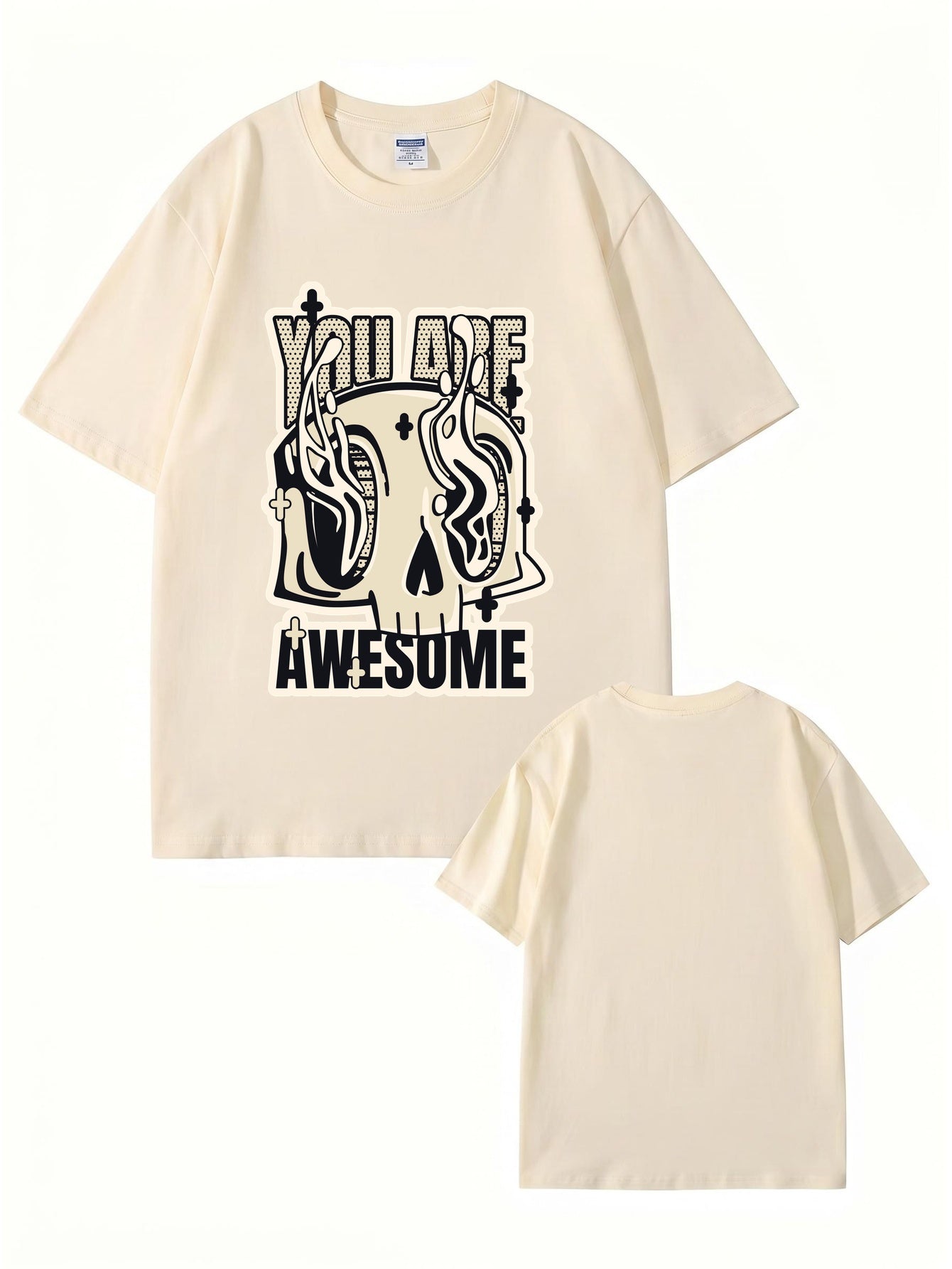 You Are Awesome Graphic Skull T-Shirt - 22 Colors & 8 Sizes