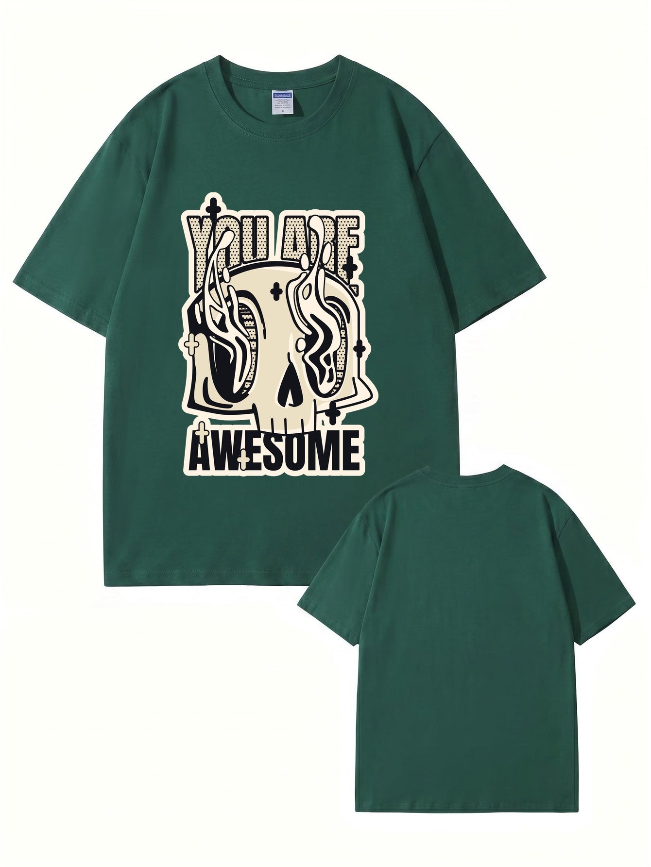 You Are Awesome Graphic Skull T-Shirt - 22 Colors & 8 Sizes