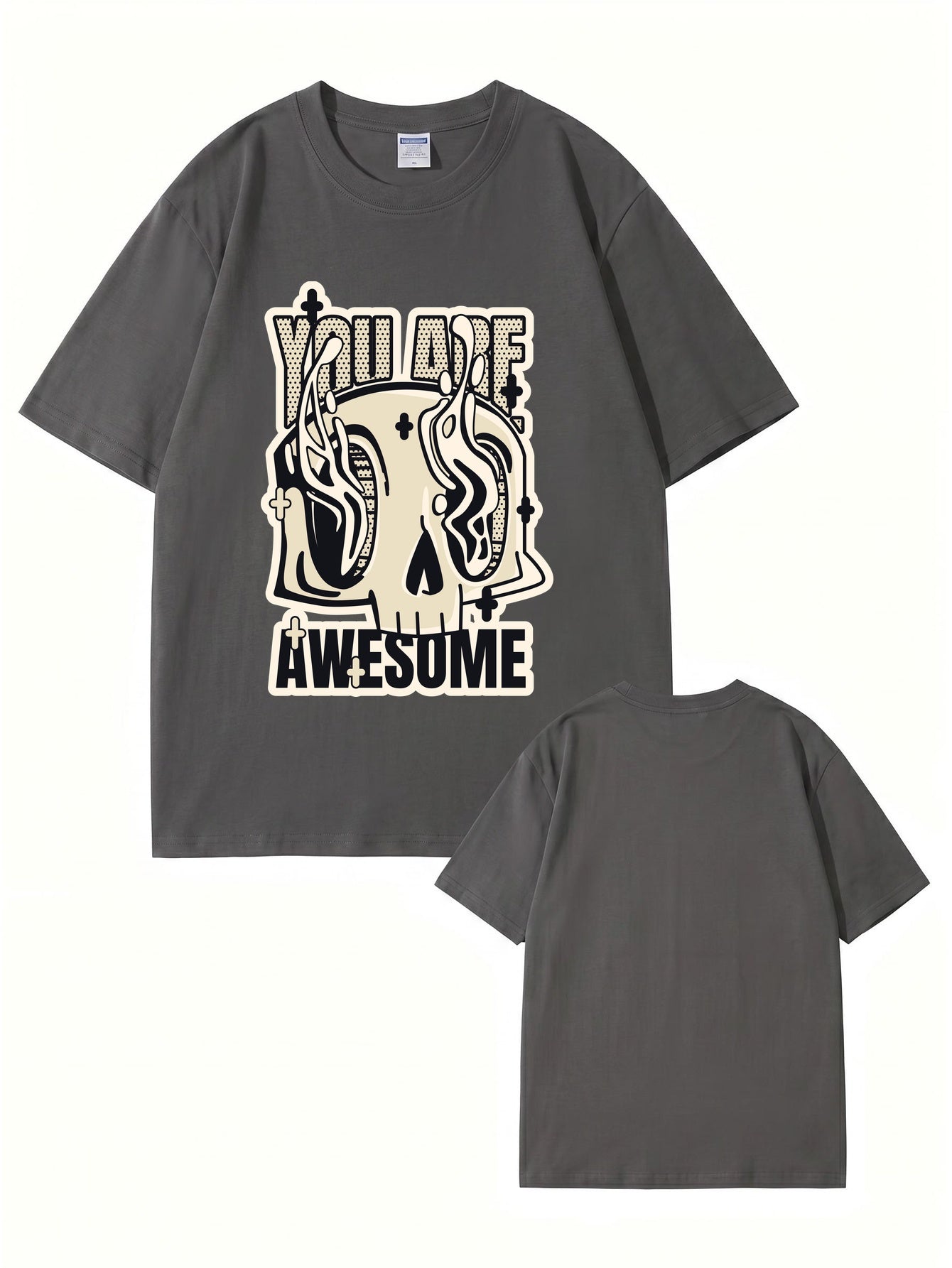 You Are Awesome Graphic Skull T-Shirt - 22 Colors & 8 Sizes
