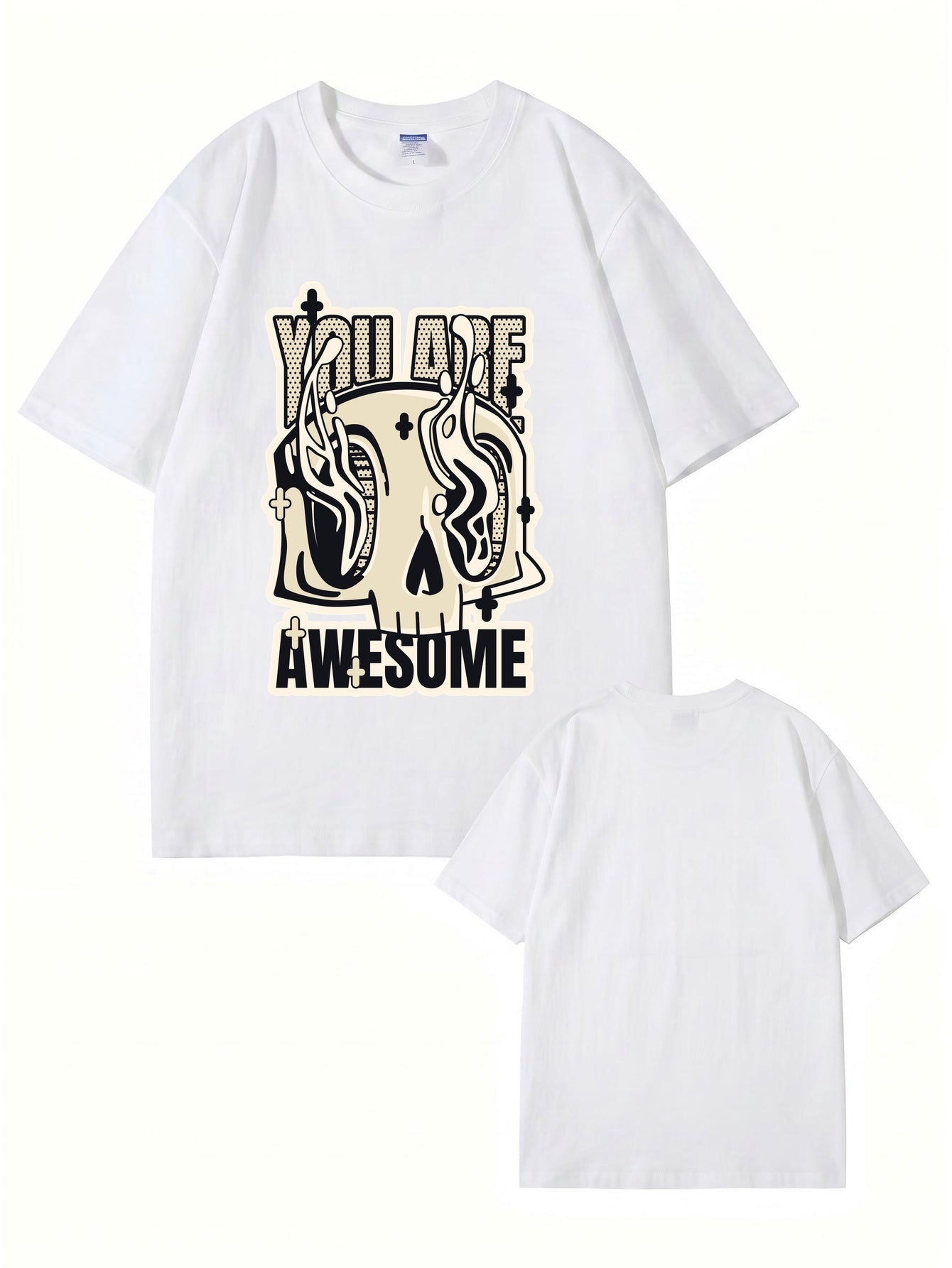 You Are Awesome Graphic Skull T-Shirt - 22 Colors & 8 Sizes