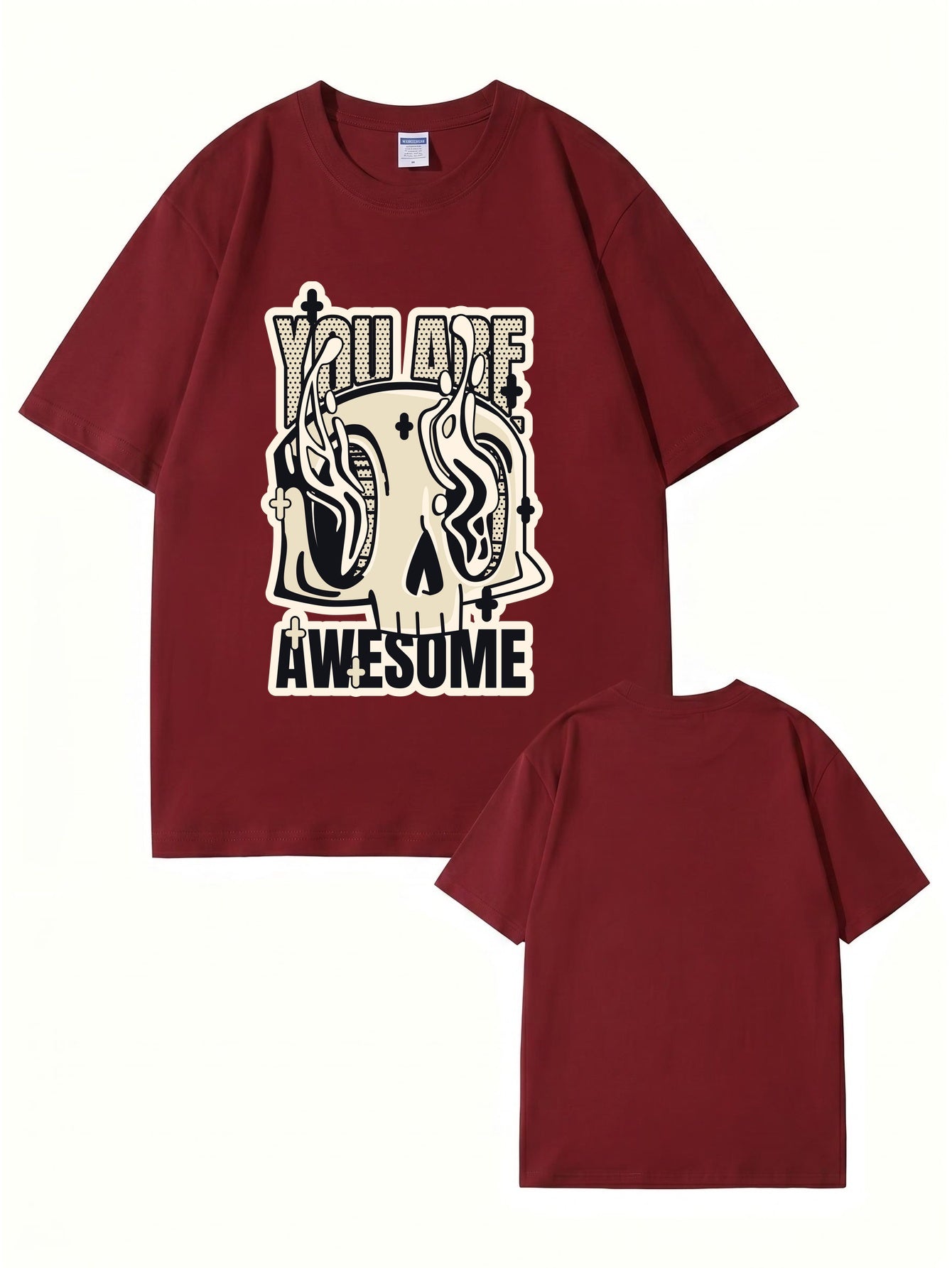 You Are Awesome Graphic Skull T-Shirt - 22 Colors & 8 Sizes