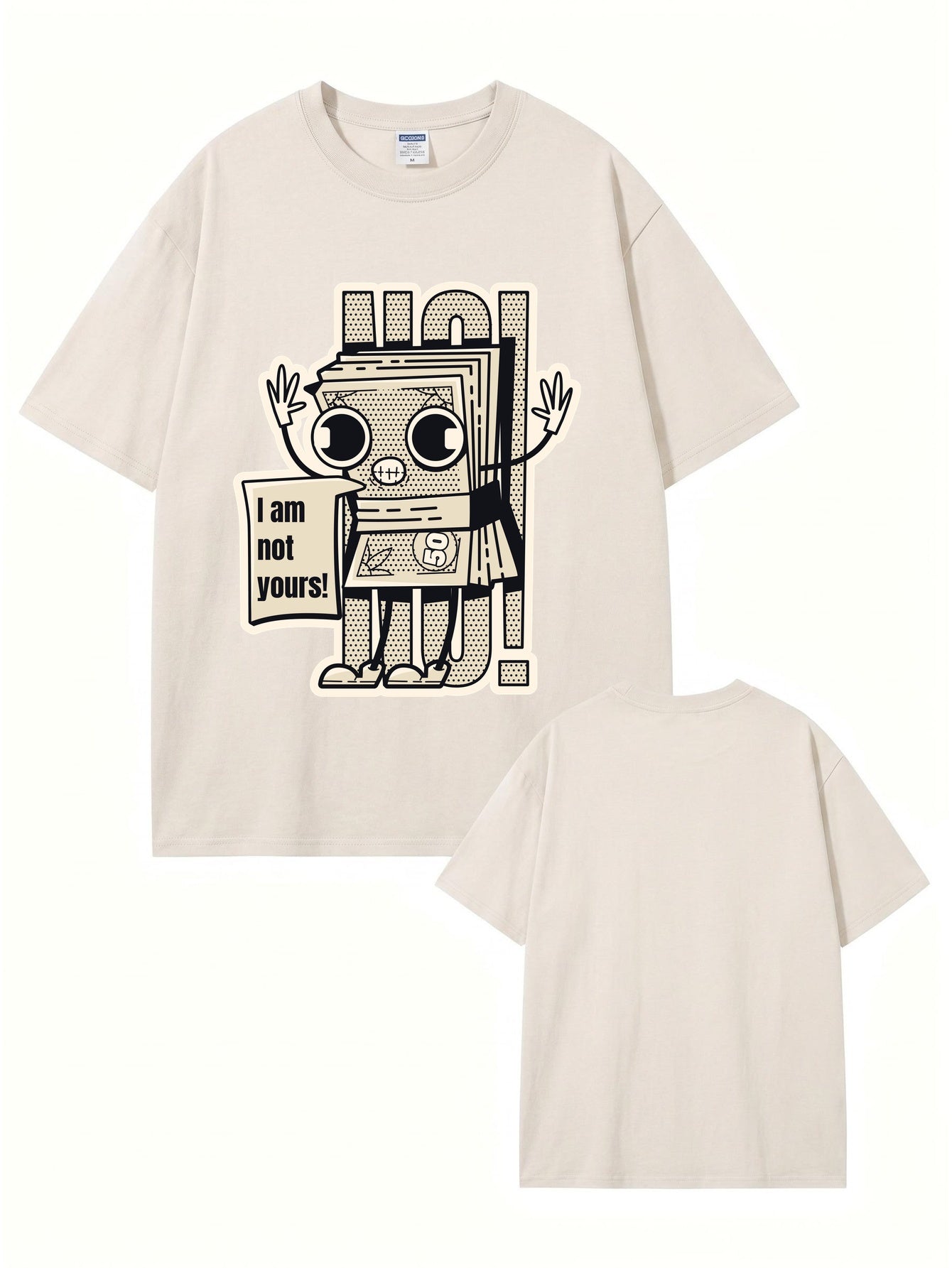 Retro Washed 'I Am Not Yours' Money Stack Graphic Tee