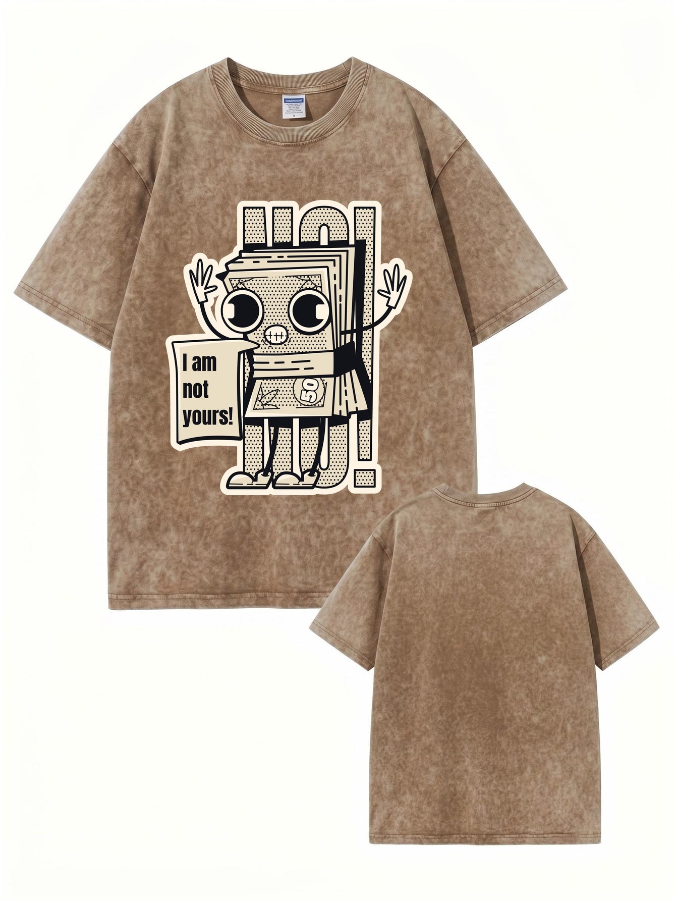 Retro Washed 'I Am Not Yours' Money Stack Graphic Tee