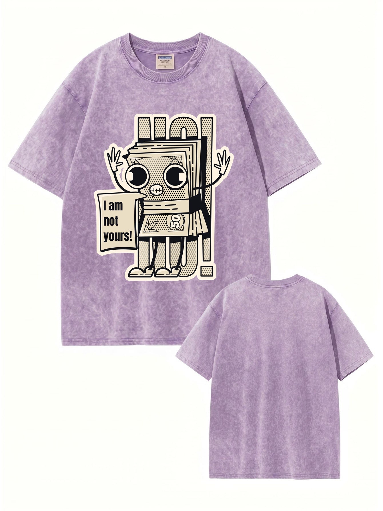 Retro Washed 'I Am Not Yours' Money Stack Graphic Tee