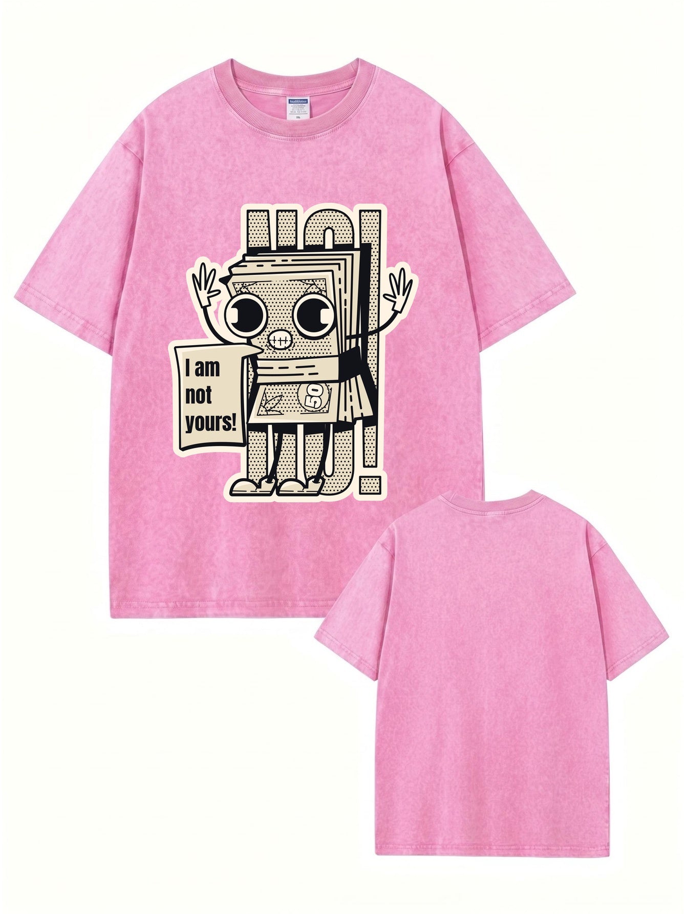Retro Washed 'I Am Not Yours' Money Stack Graphic Tee