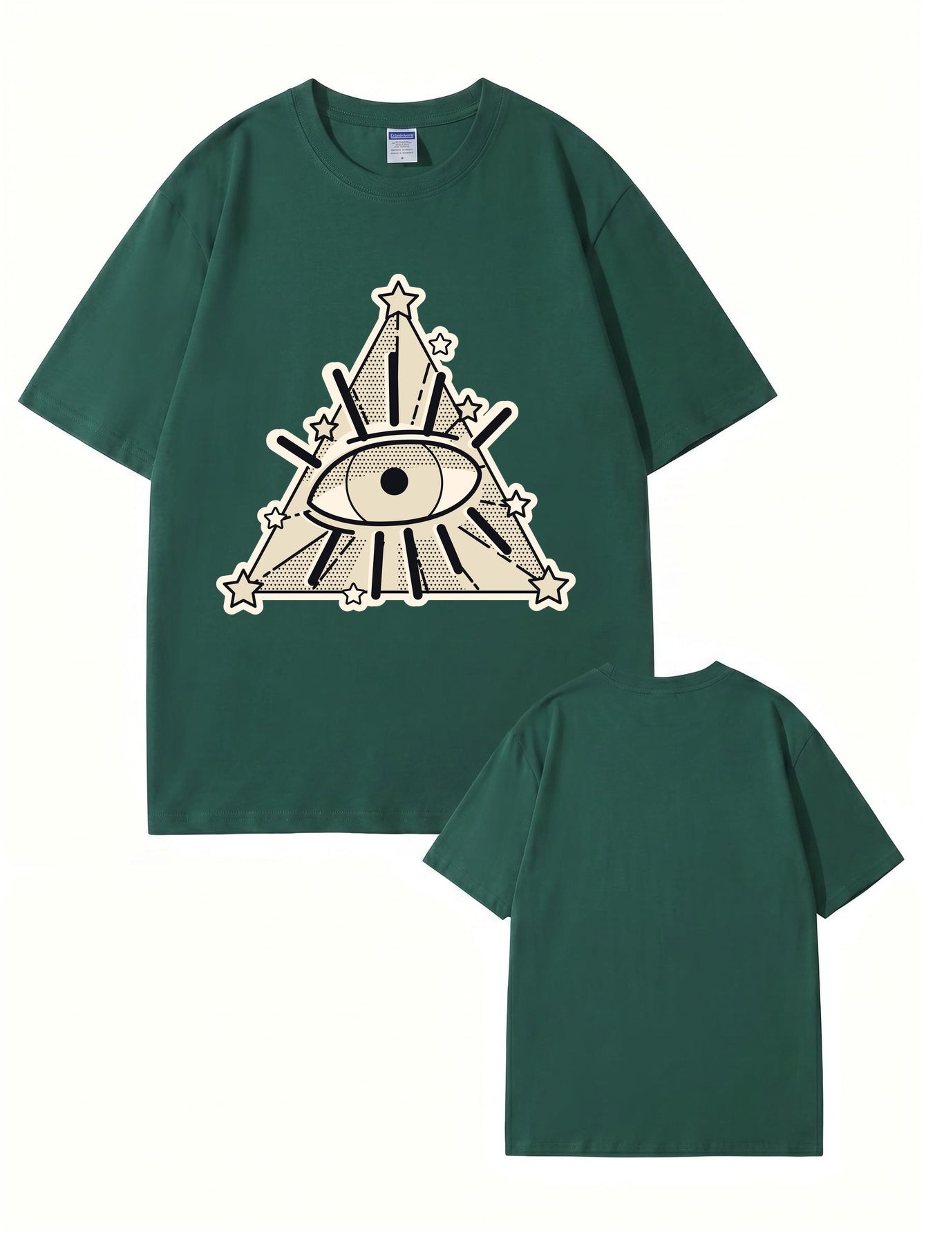 All-Seeing Eye Graphic T-Shirt | Illuminati Pyramid Streetwear Tee