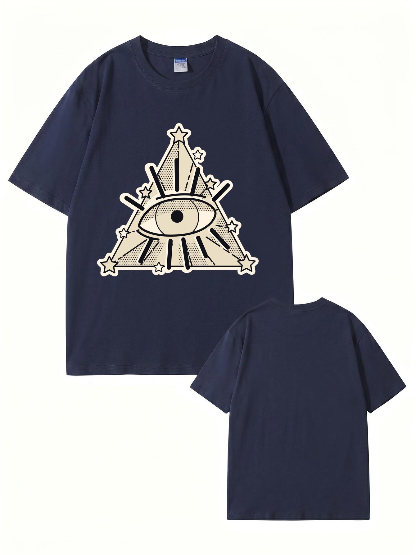 All-Seeing Eye Graphic T-Shirt | Illuminati Pyramid Streetwear Tee