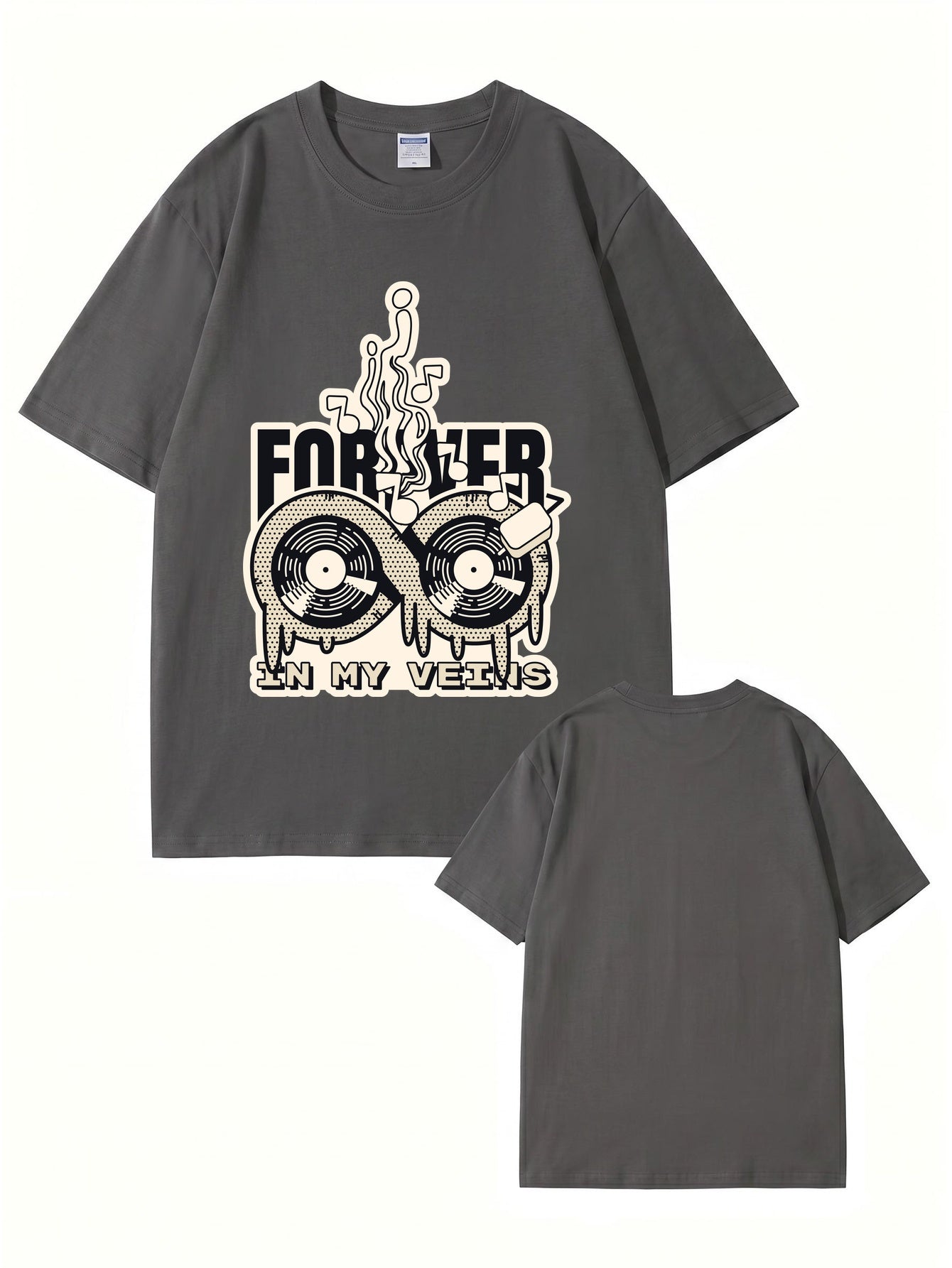 Forever In My Veins Vinyl Record Graphic T-Shirt