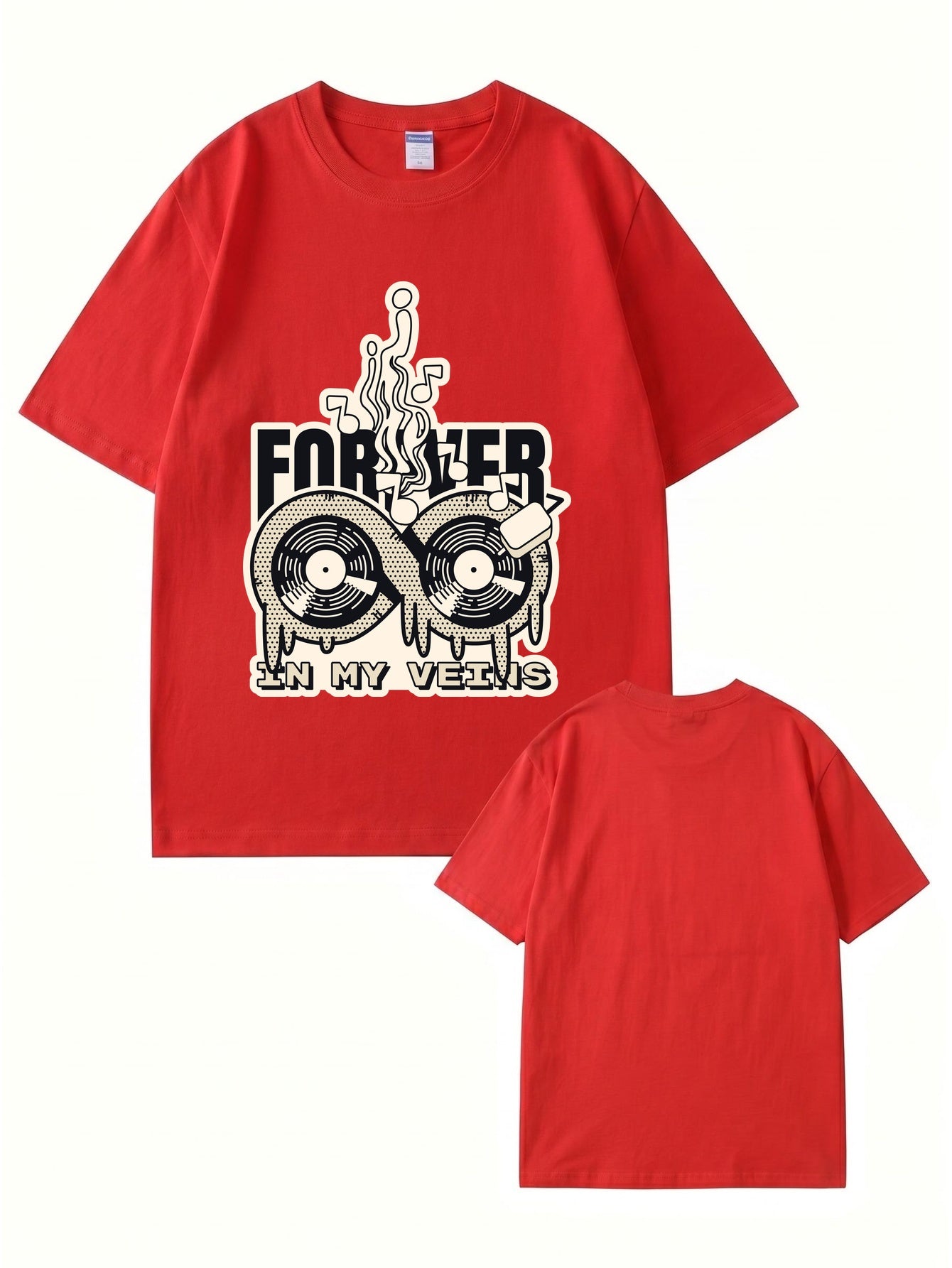 Forever In My Veins Vinyl Record Graphic T-Shirt