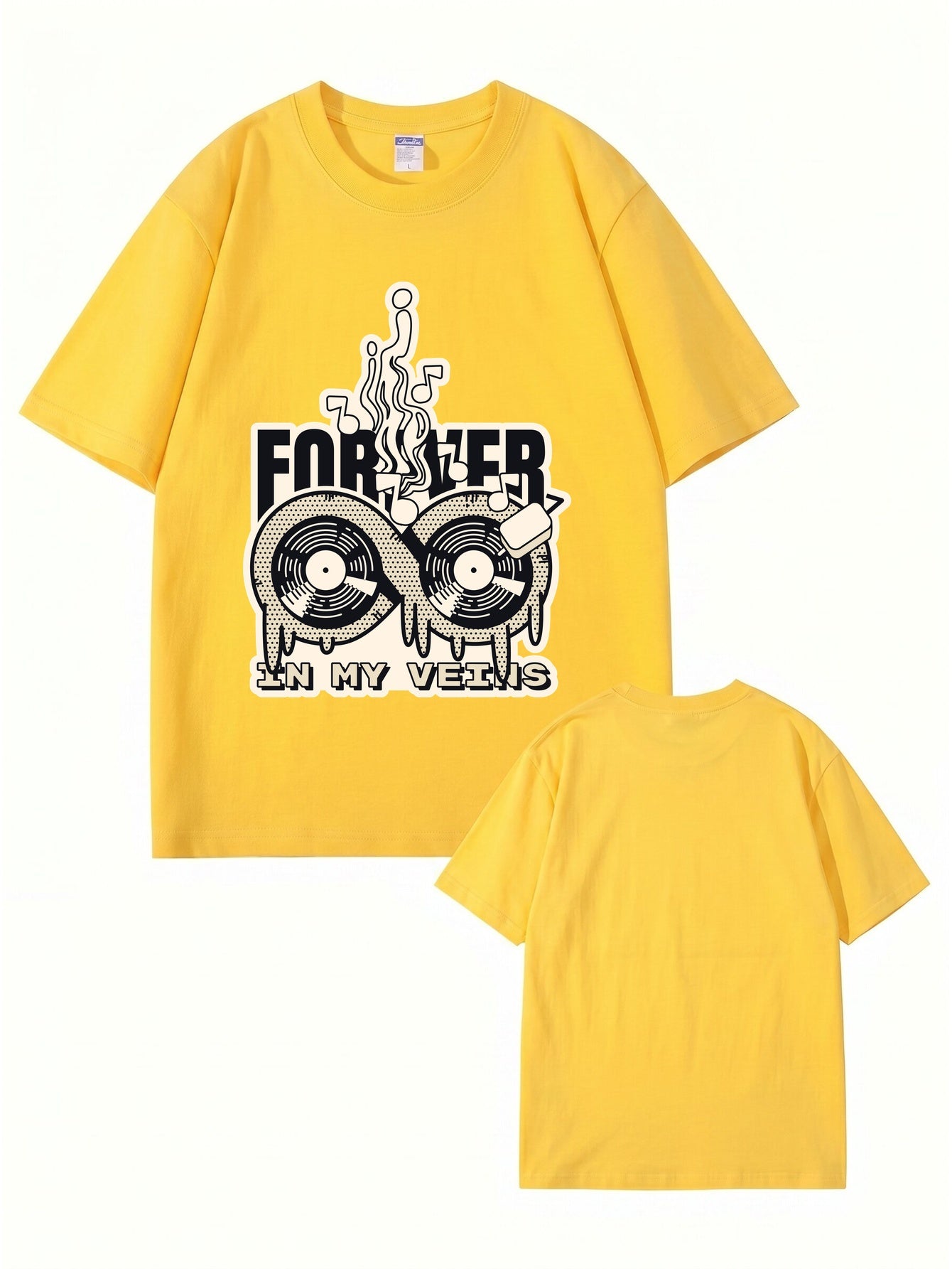Forever In My Veins Vinyl Record Graphic T-Shirt
