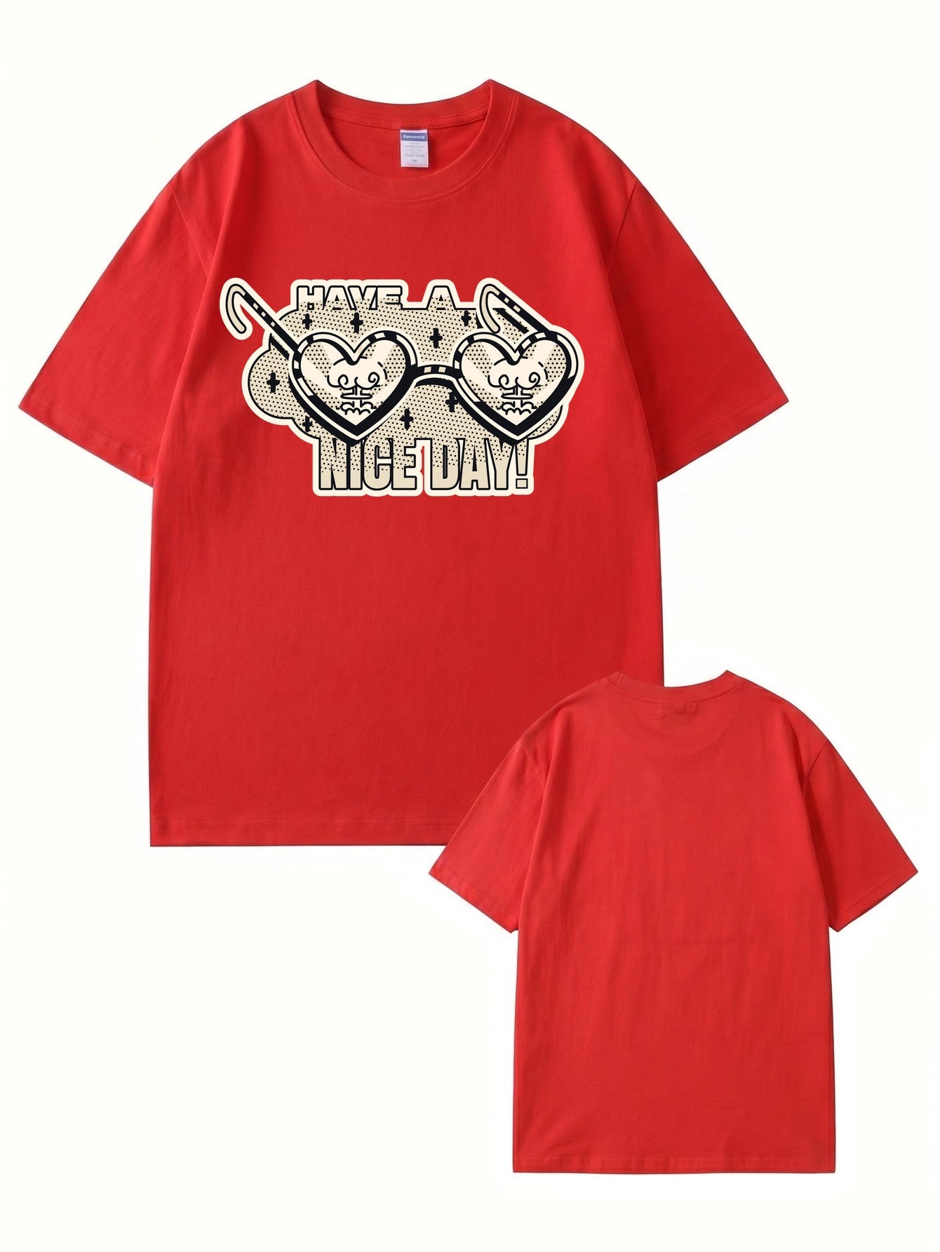 Have A Nice Day Heart Sunglasses Graphic T-Shirt