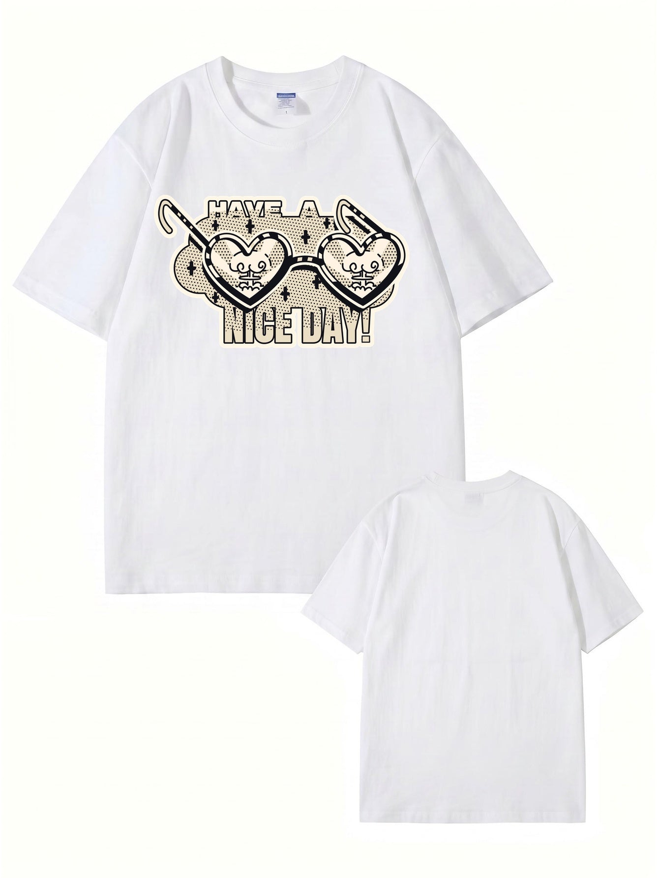 Have A Nice Day Heart Sunglasses Graphic T-Shirt