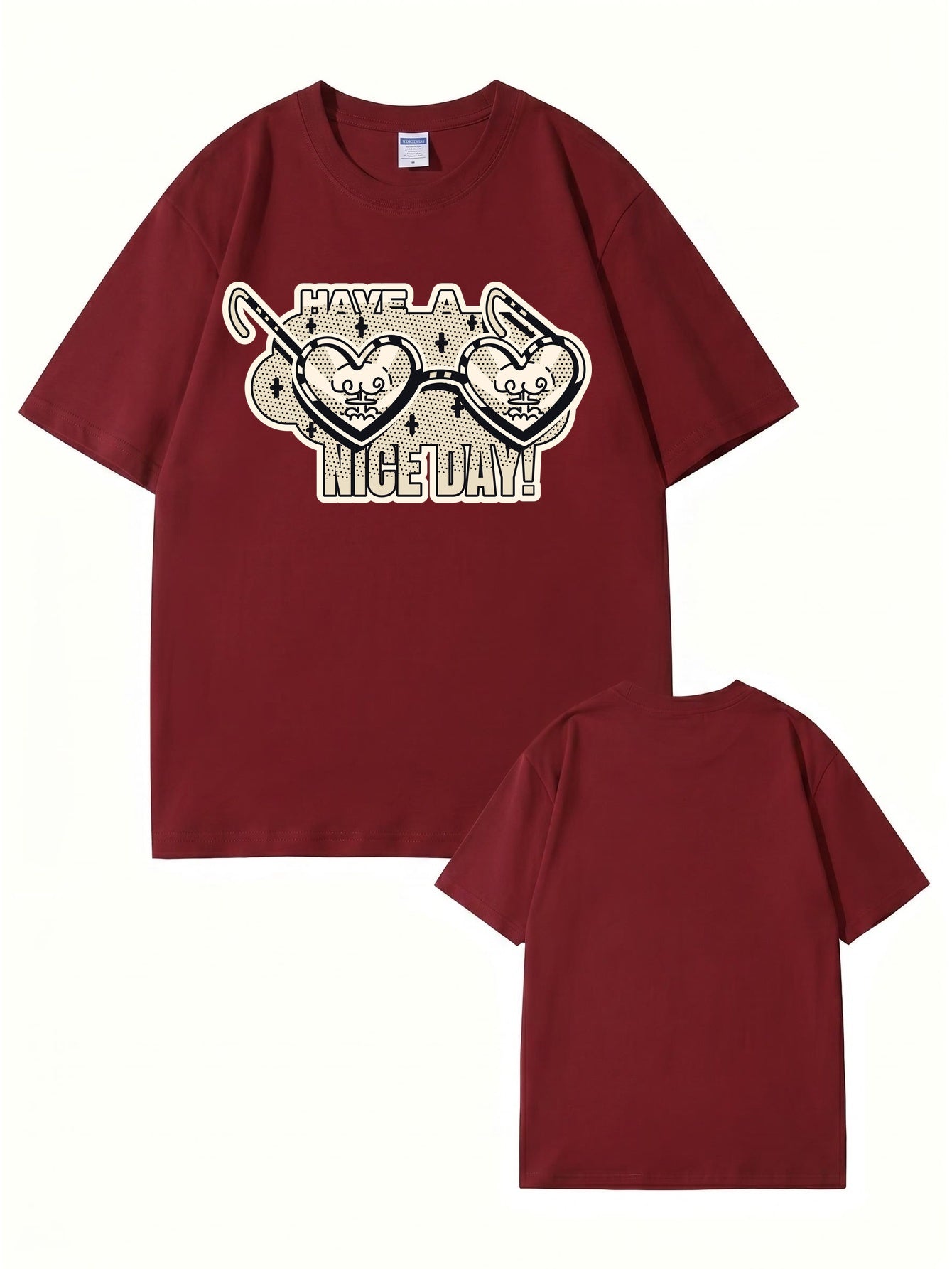Have A Nice Day Heart Sunglasses Graphic T-Shirt