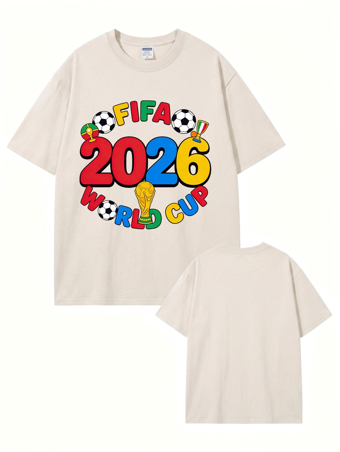 2026 FIFA World Cup Graphic T-Shirt - Vintage Washed Cotton Streetwear