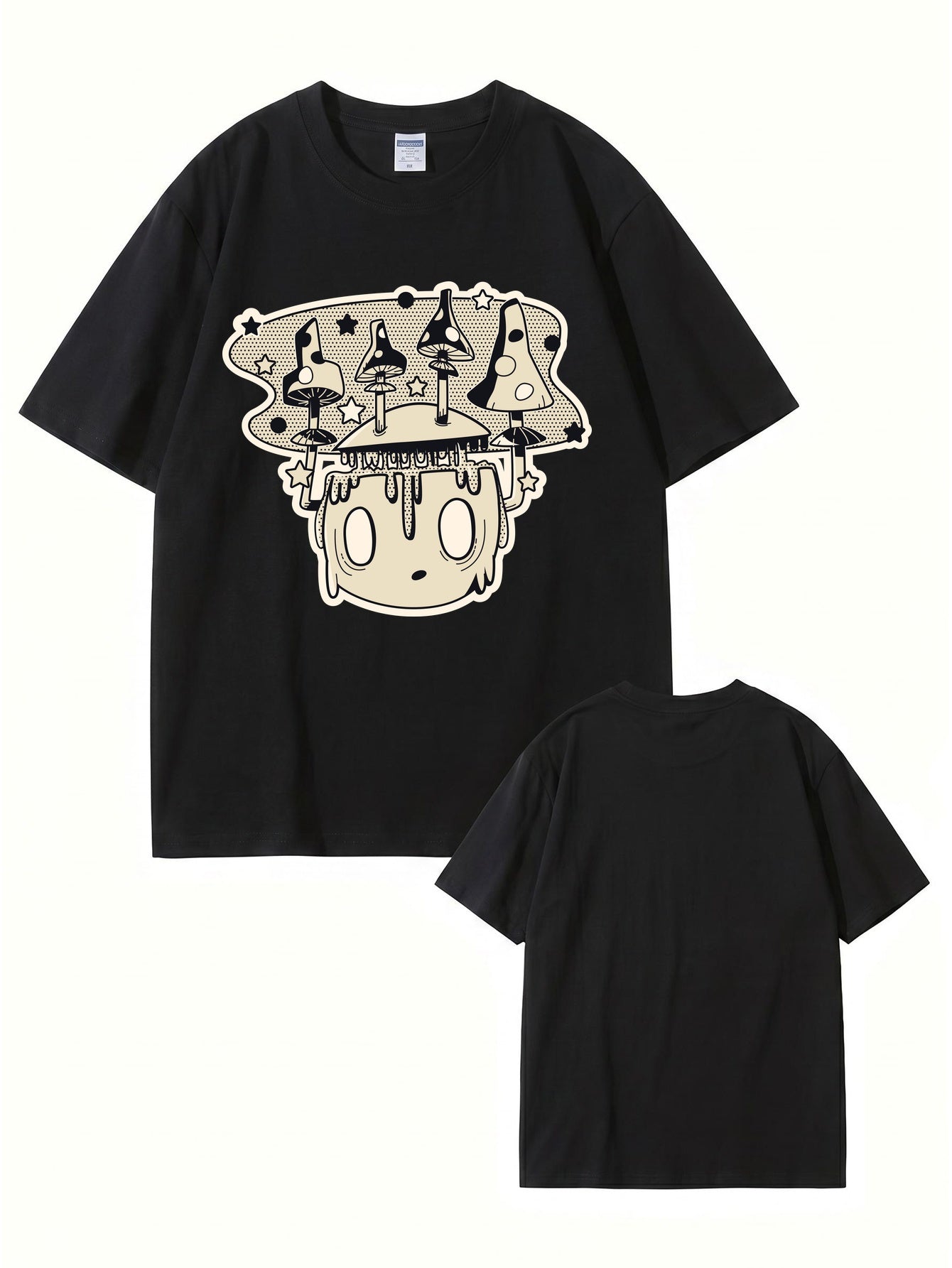 Mushroom Head Graphic Print Unisex Cotton T-Shirt