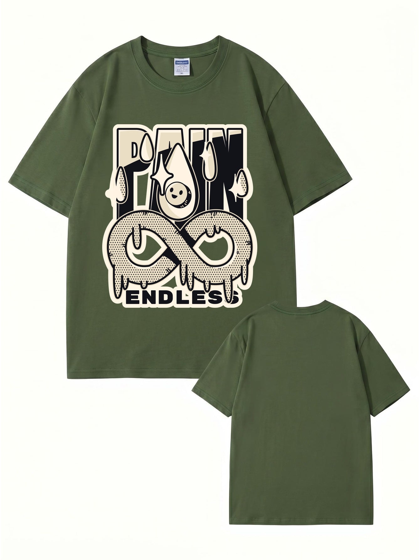 Endless Pain Graphic Print T-Shirt - 22 Colors, Premium 200gsm Cotton