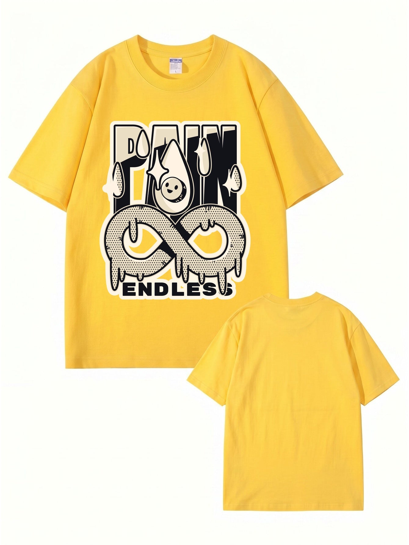Endless Pain Graphic Print T-Shirt - 22 Colors, Premium 200gsm Cotton