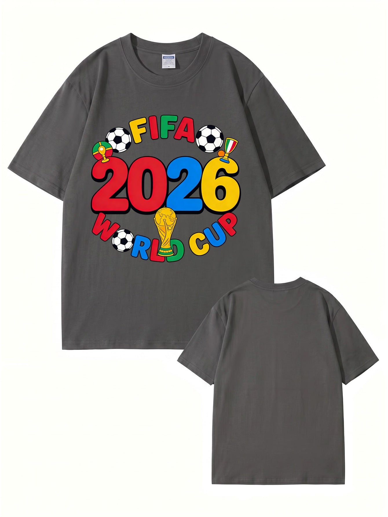 FIFA 2026 World Cup Graphic T-Shirt - Premium Cotton Soccer Fan Apparel